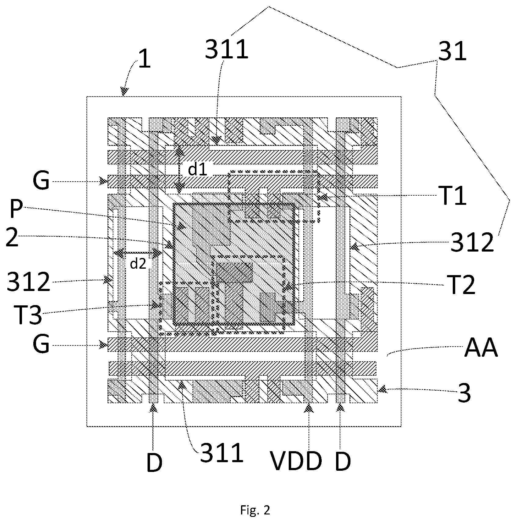 Patent US12581765 Figure 2 – Active pixel image sensor and display device