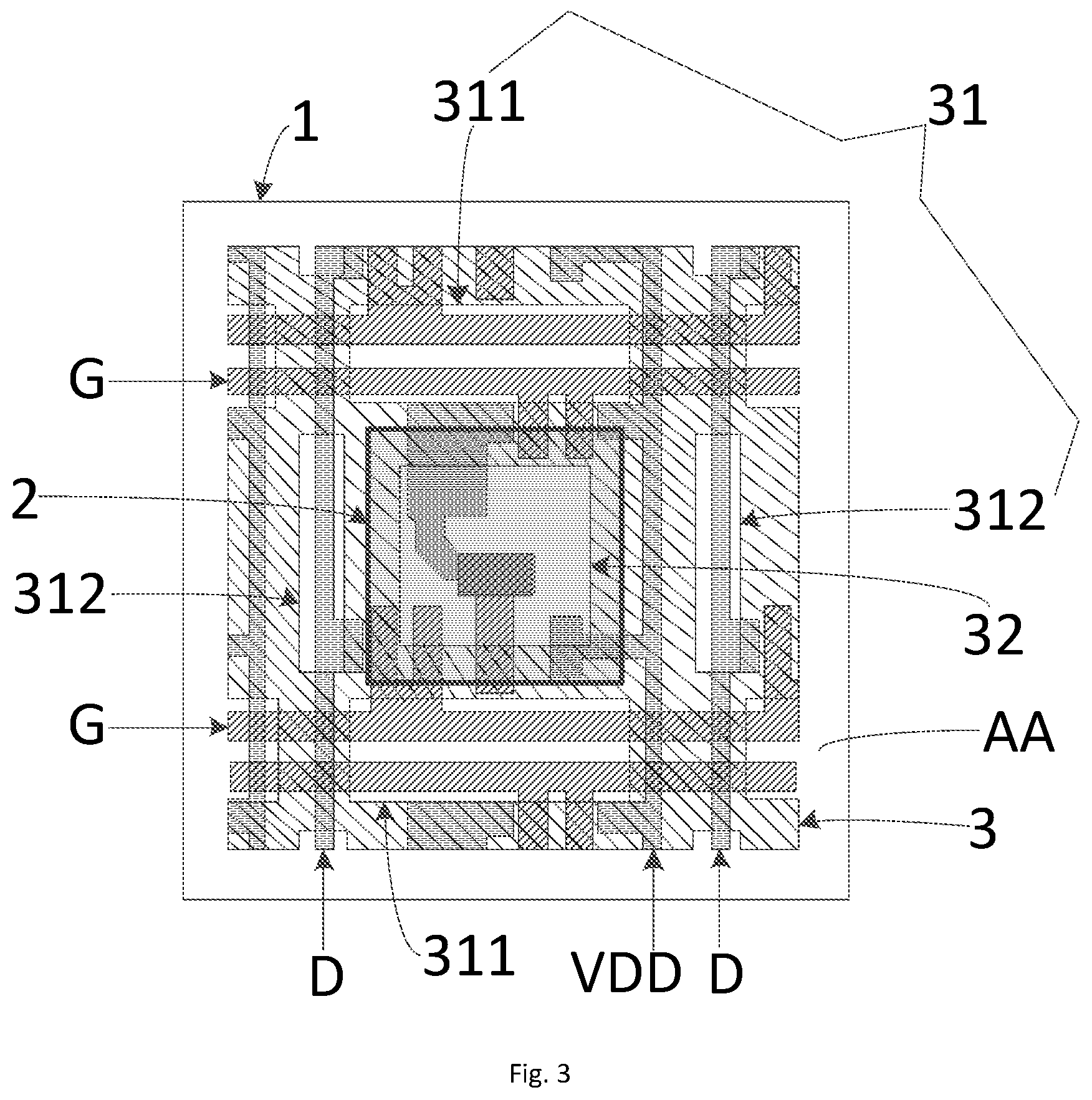 Patent US12581765 Figure 3 – Active pixel image sensor and display device