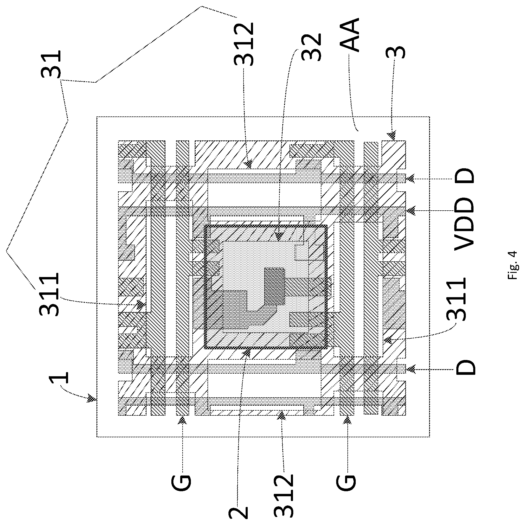 Patent US12581765 Figure 4 – Active pixel image sensor and display device