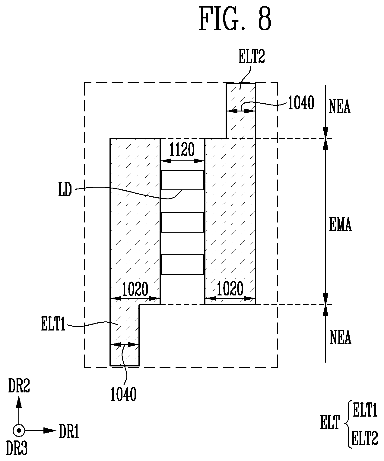 Patent US12581775 Figure 8 – Display device and method of manufacturing the same