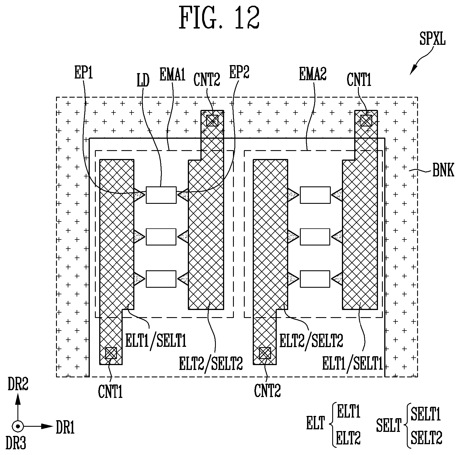 Patent US12581775 Figure 12 – Display device and method of manufacturing the same