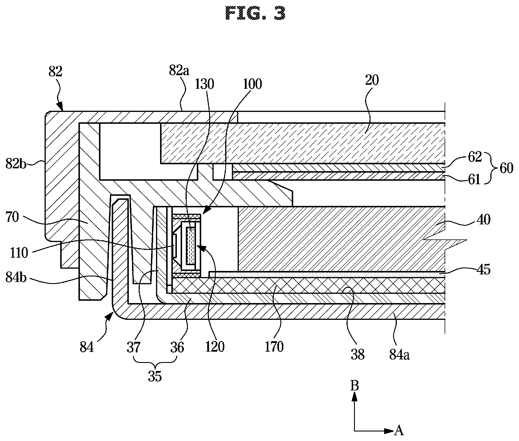 Patent US12581779 Figure 3 – Display device and method for manufacturing same