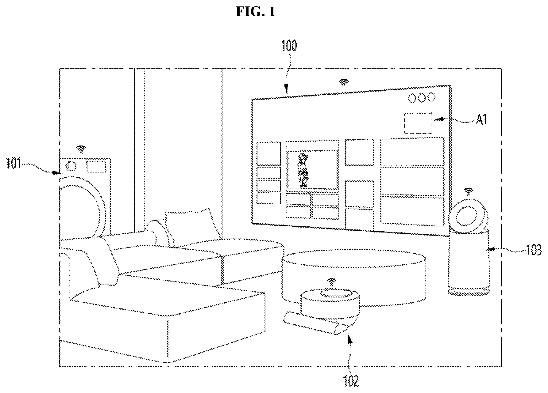 Patent US12581780 Figure 1 – Display device