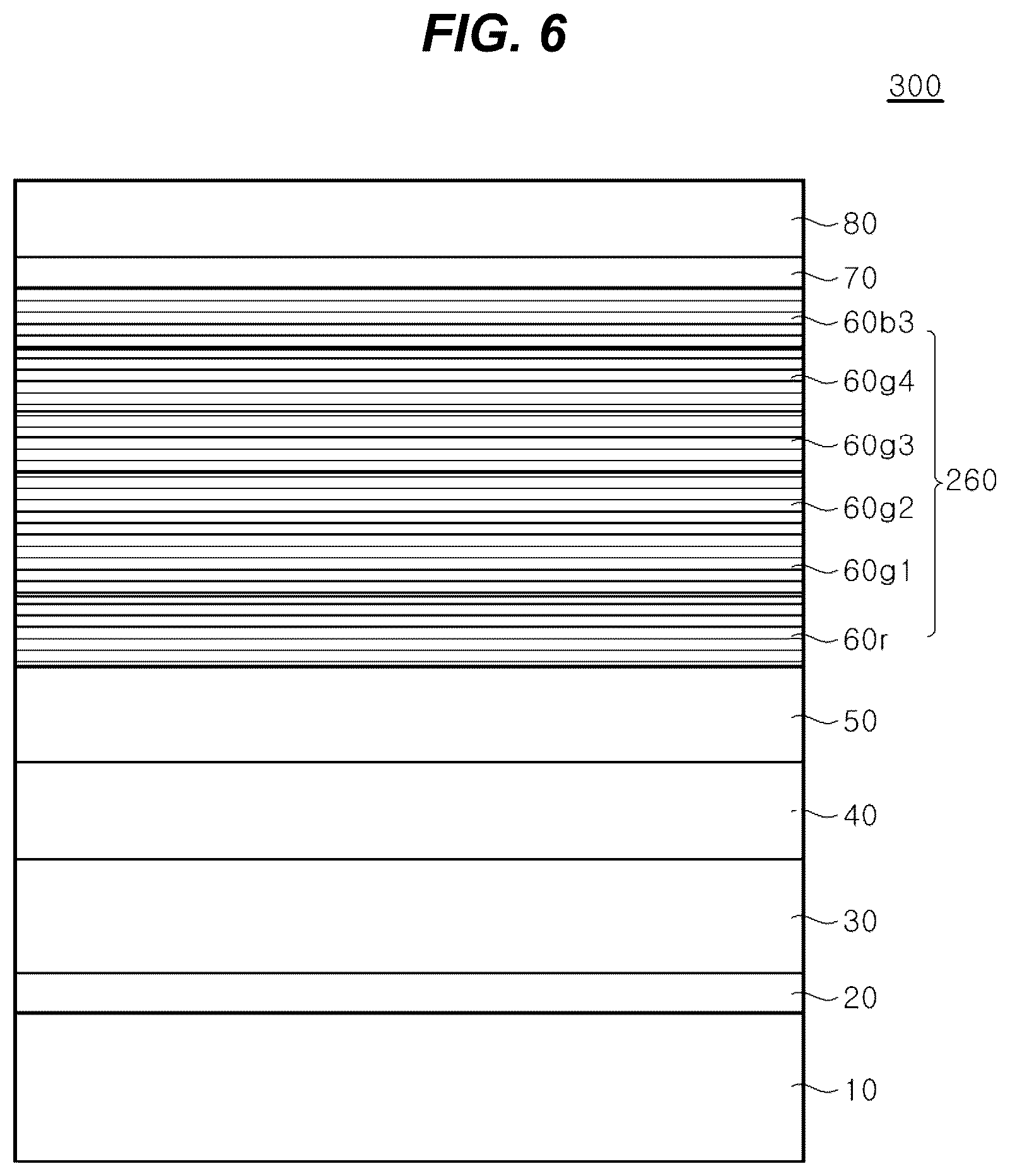Patent US12581781 Figure 6 – Light emitting diode for implementing white light