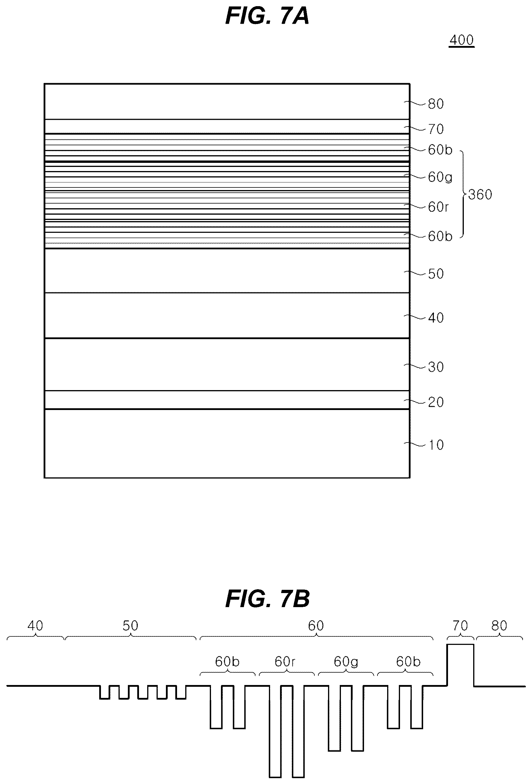 Patent US12581781 Figure 7 – Light emitting diode for implementing white light