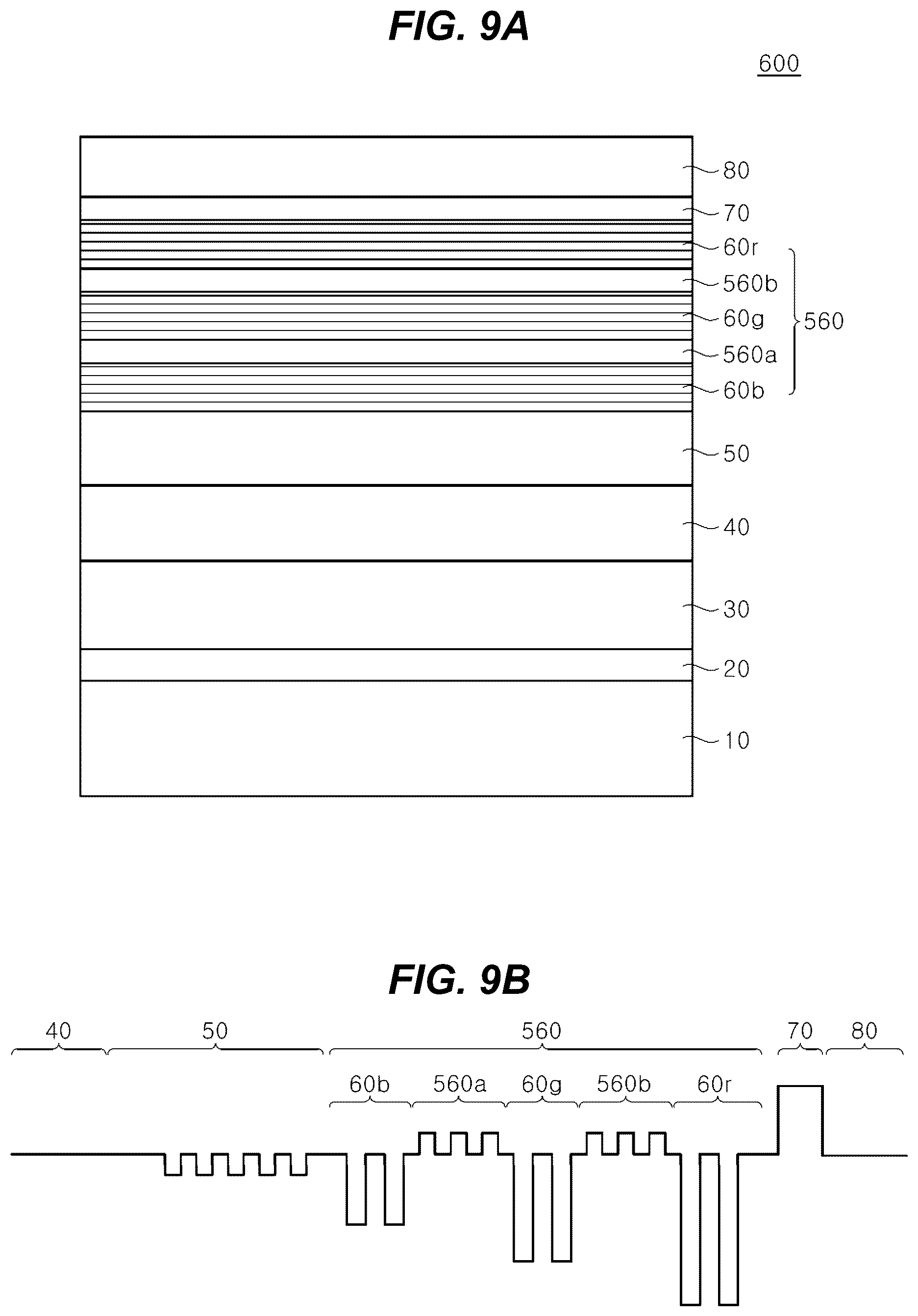 Patent US12581781 Figure 9 – Light emitting diode for implementing white light