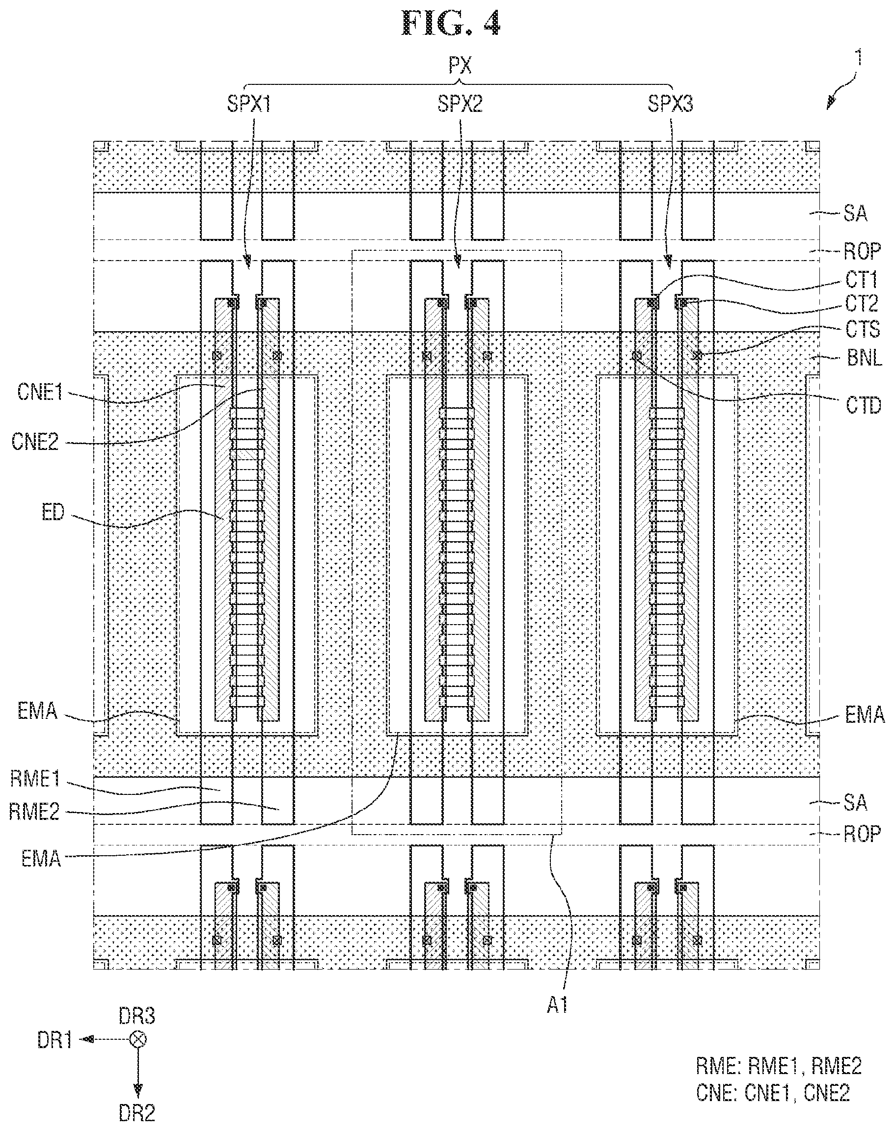 Patent US12581786 Figure 4 – Display device and manufacturing method of the same