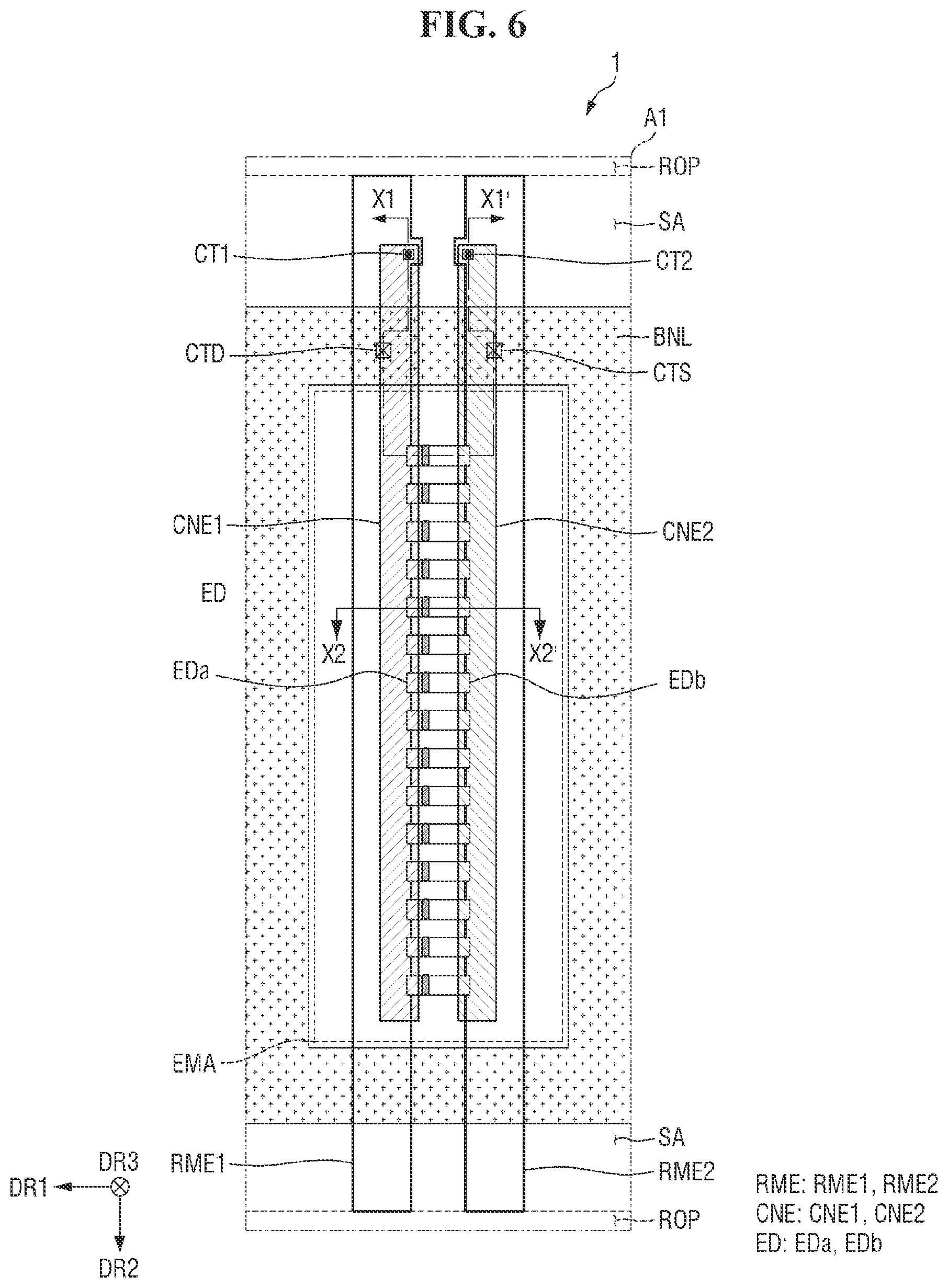 Patent US12581786 Figure 6 – Display device and manufacturing method of the same