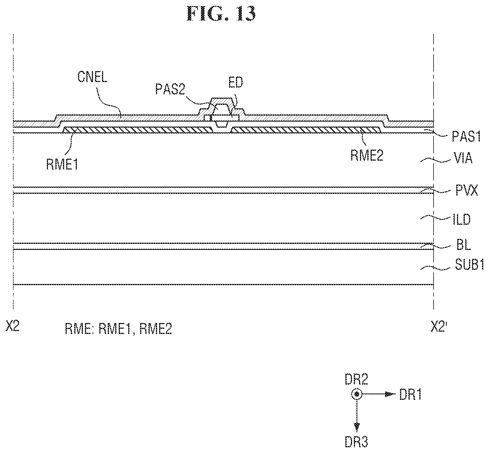 Patent US12581786 Figure 13 – Display device and manufacturing method of the same