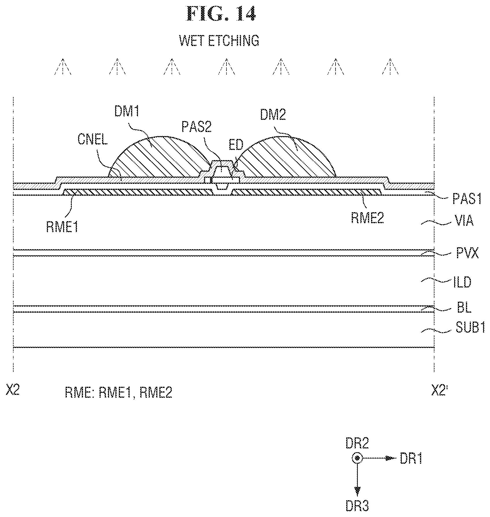 Patent US12581786 Figure 14 – Display device and manufacturing method of the same
