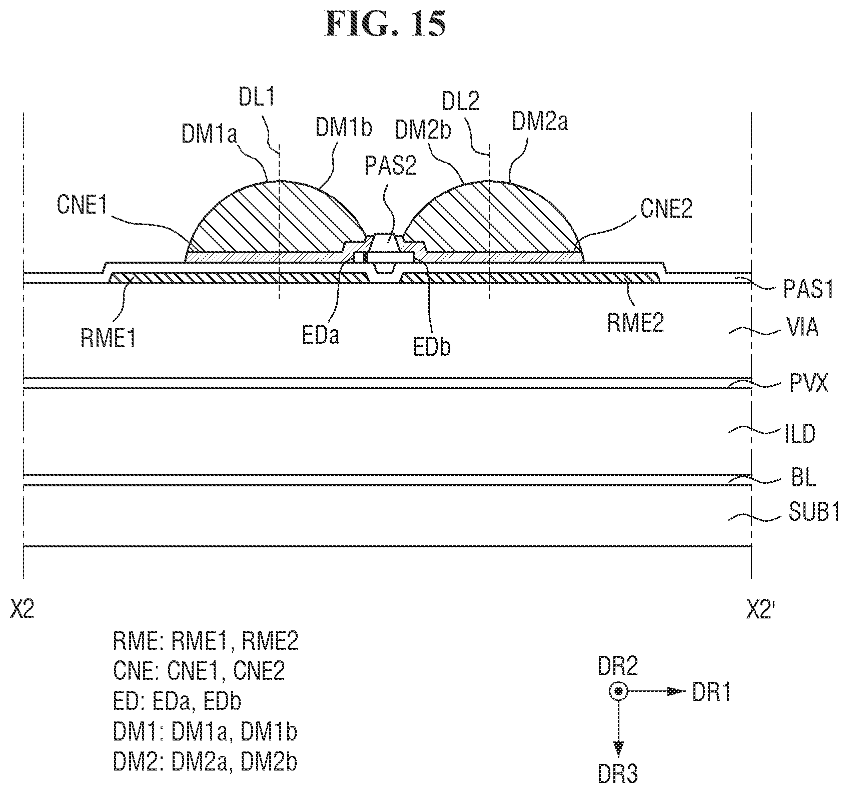 Patent US12581786 Figure 15 – Display device and manufacturing method of the same