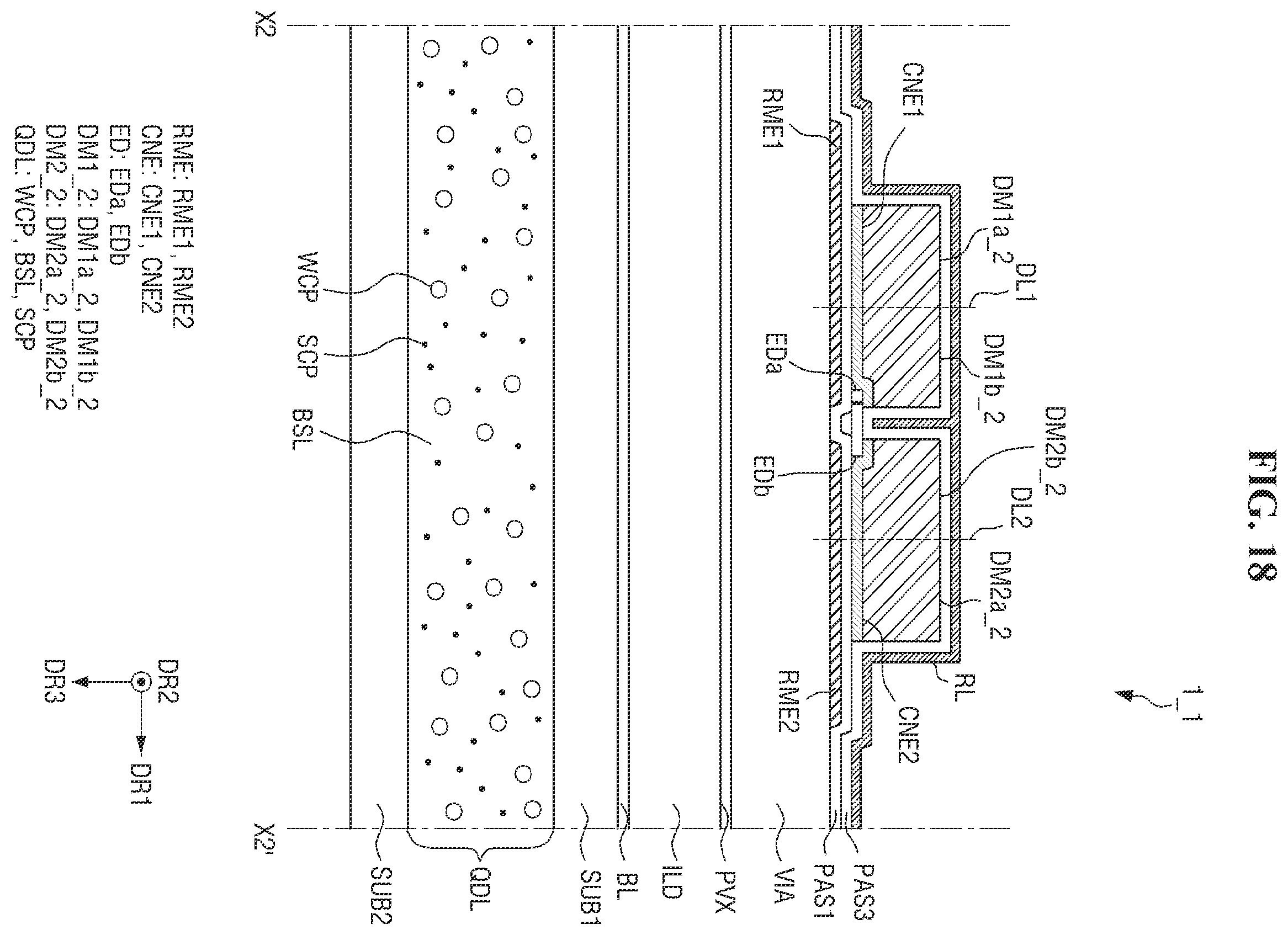 Patent US12581786 Figure 18 – Display device and manufacturing method of the same