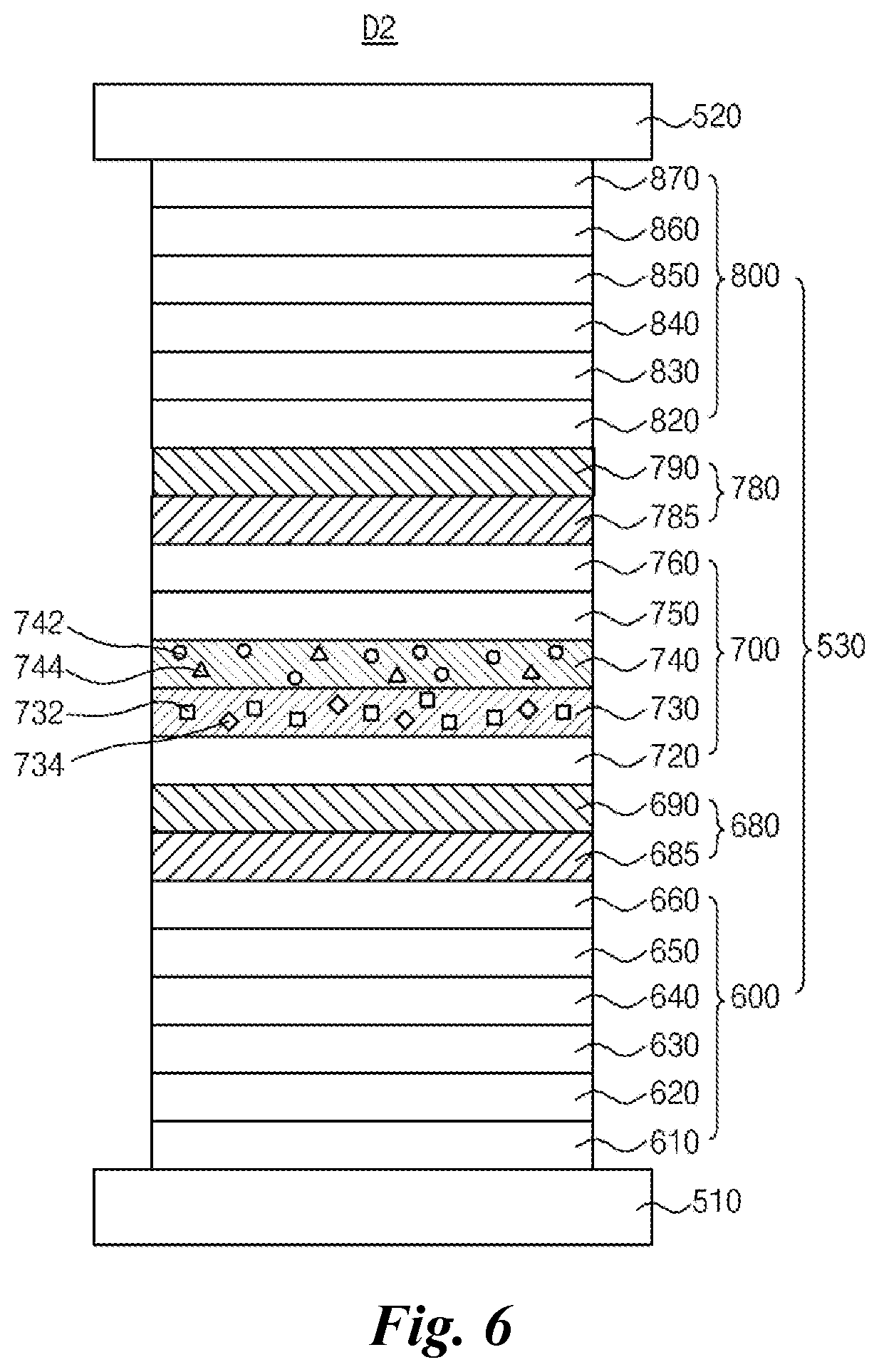 Patent US12581792 Figure 4 – Organic light emitting diode and organic light emitting device having thereof