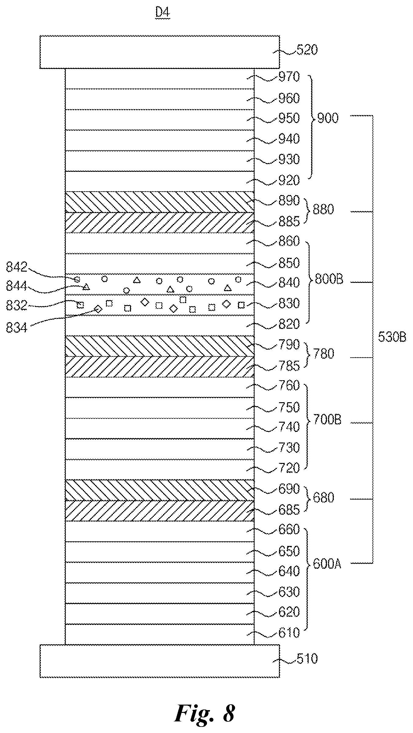 Patent US12581792 Figure 6 – Organic light emitting diode and organic light emitting device having thereof