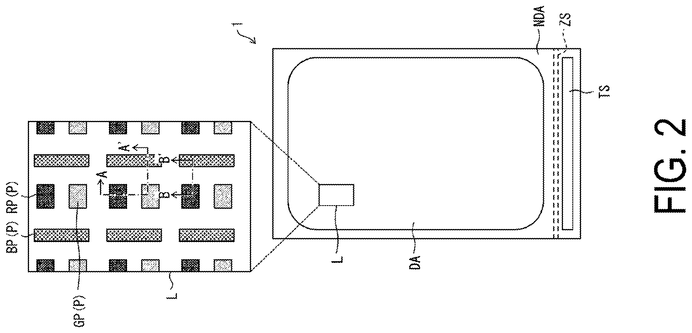 Patent US12581795 Figure 2 – Display device and method for manufacturing same