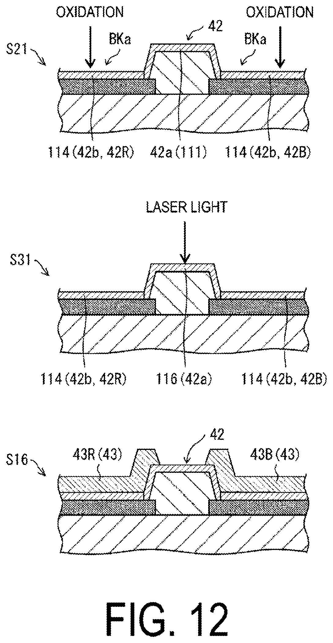 Patent US12581795 Figure 10 – Display device and method for manufacturing same