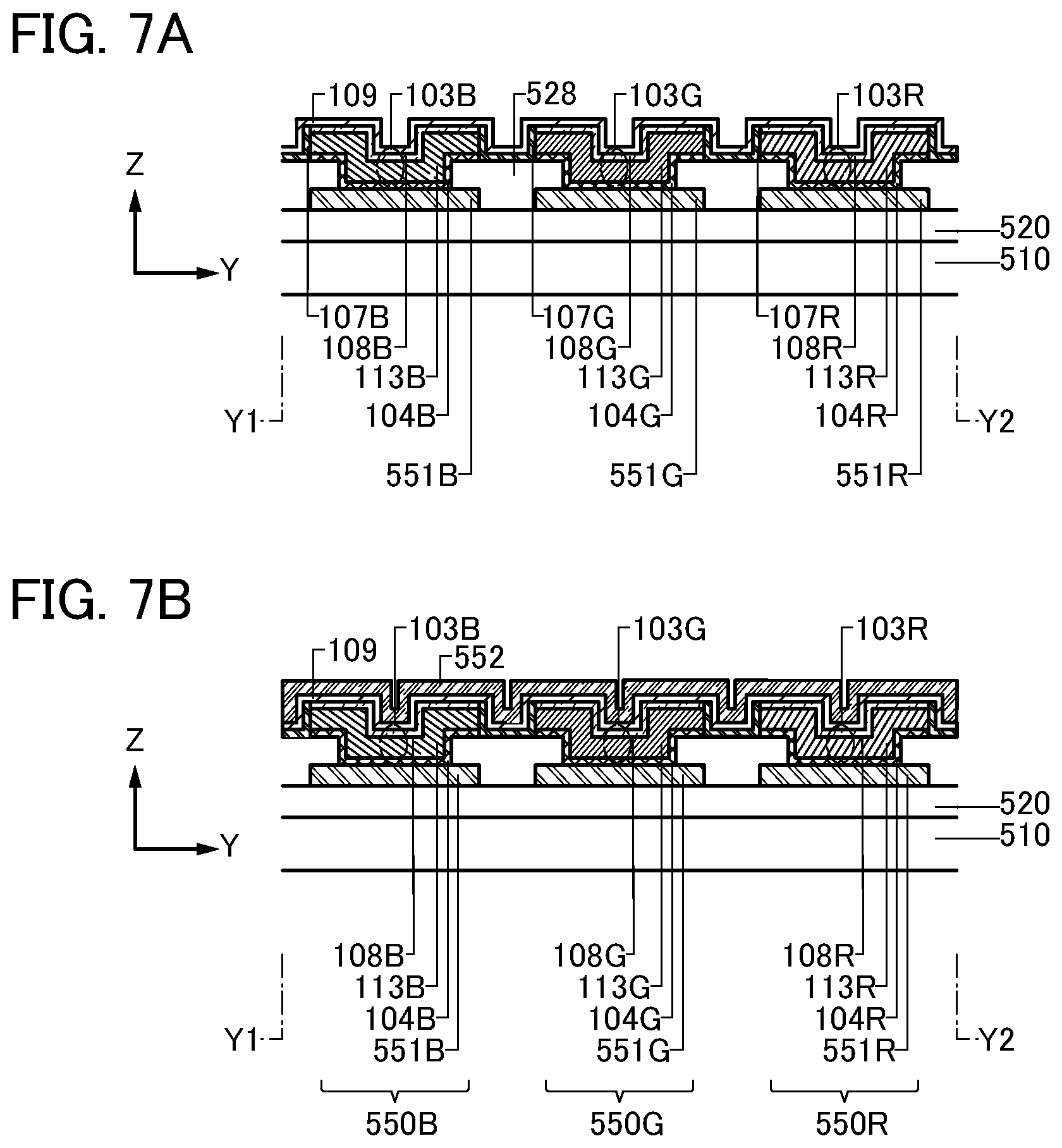 Patent US12581796 Figure 7 – Light-emitting device, light-emitting apparatus, electronic device, and lighting device