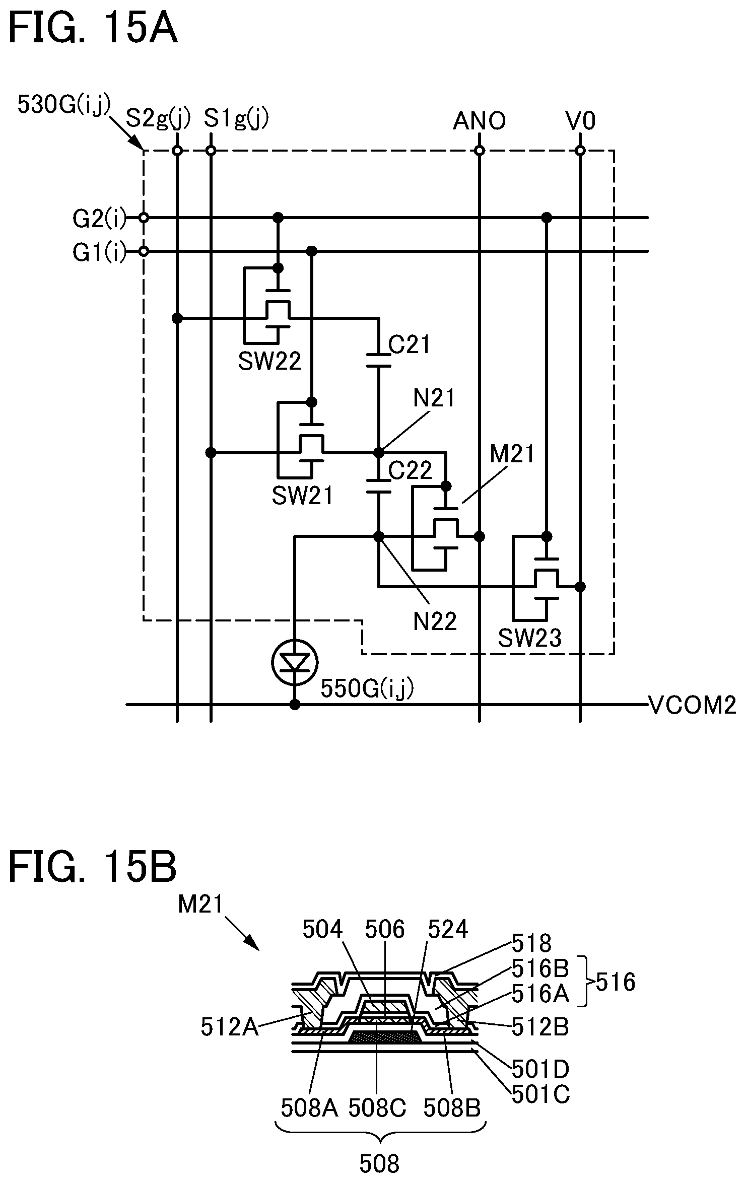 Patent US12581796 Figure 15 – Light-emitting device, light-emitting apparatus, electronic device, and lighting device