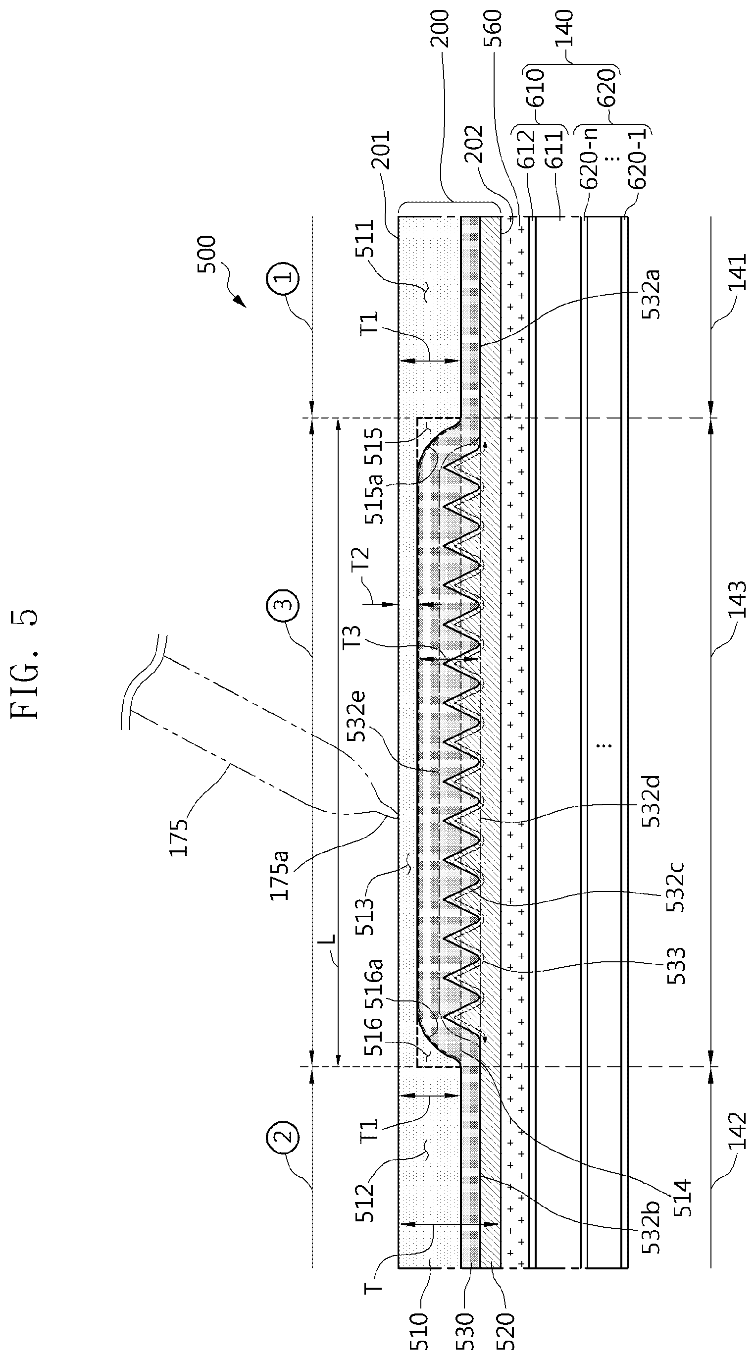 Patent US12581797 Figure 5 – Electronic device comprising transparent cover including glass and foldable display coupled thereto