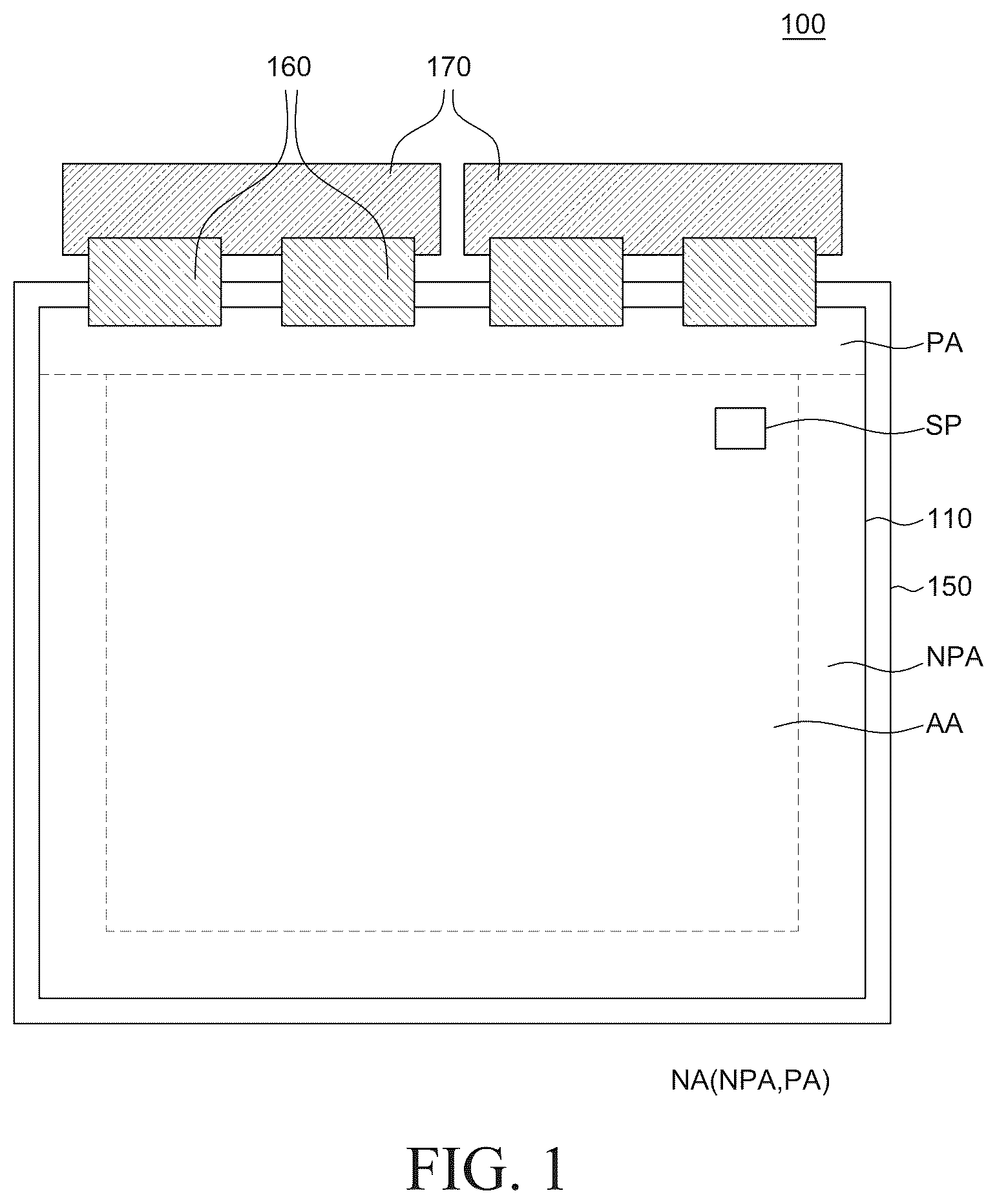 Patent US12581798 Figure 1 – Display device
