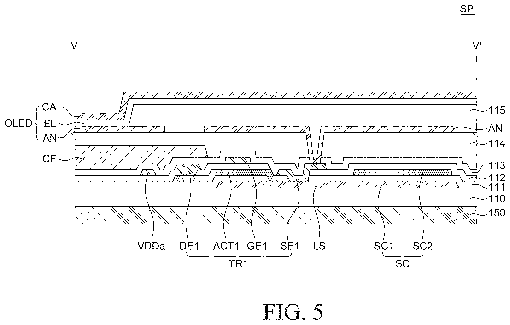 Patent US12581798 Figure 5 – Display device