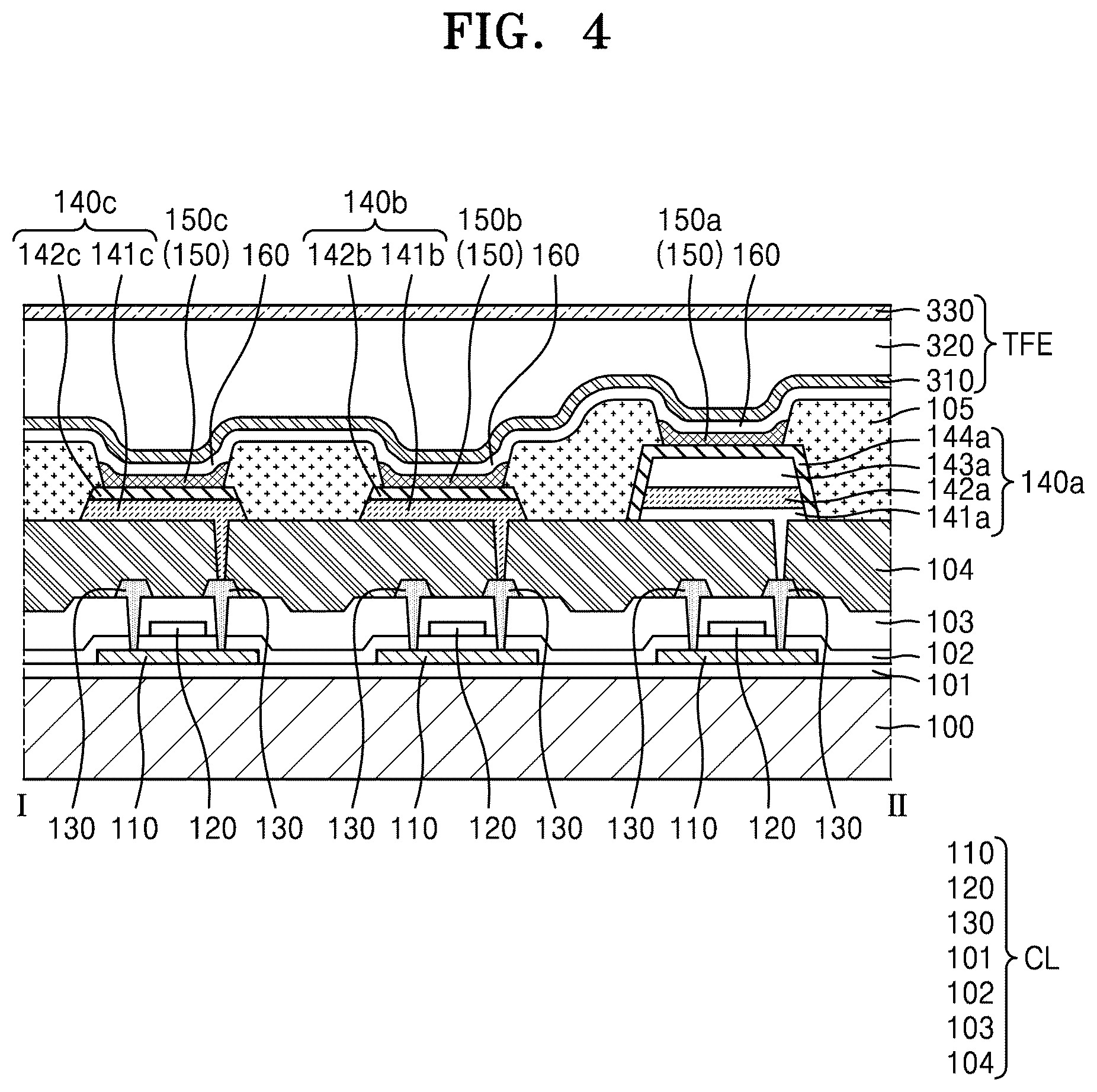 Patent US12581803 Figure 4 – Display device and method of manufacturing the same