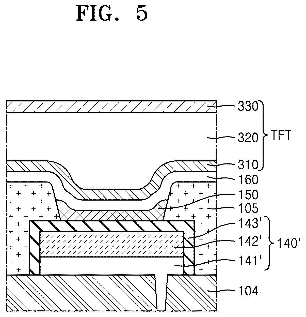 Patent US12581803 Figure 5 – Display device and method of manufacturing the same