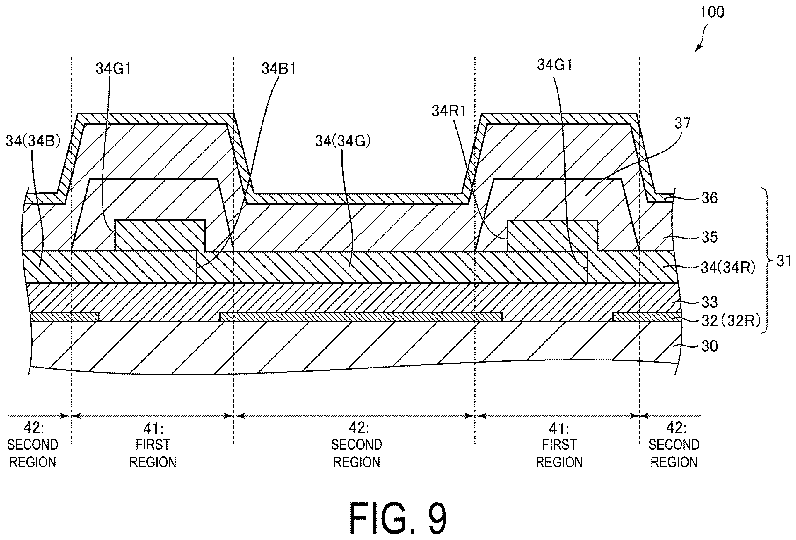 Patent US12581805 Figure 12 – Display device and method for manufacturing display device