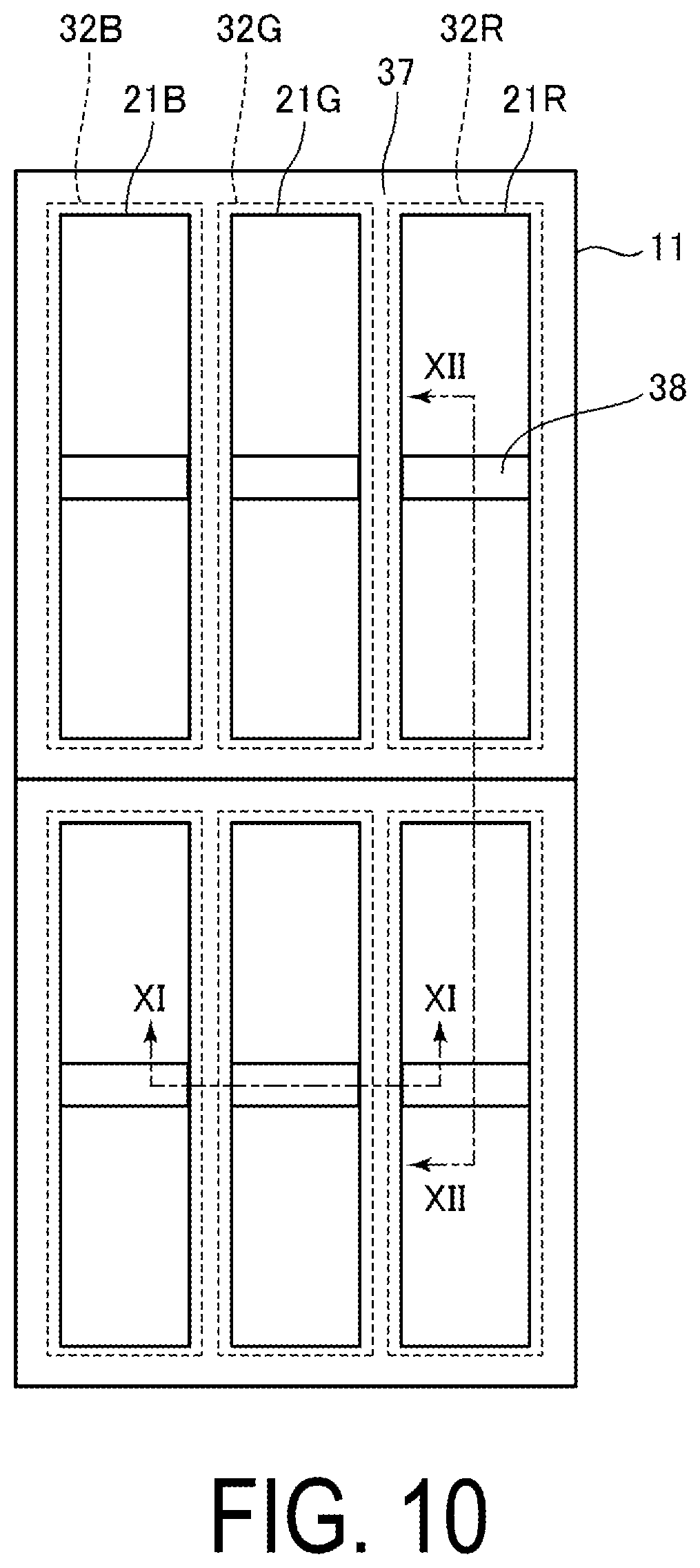 Patent US12581805 Figure 13 – Display device and method for manufacturing display device