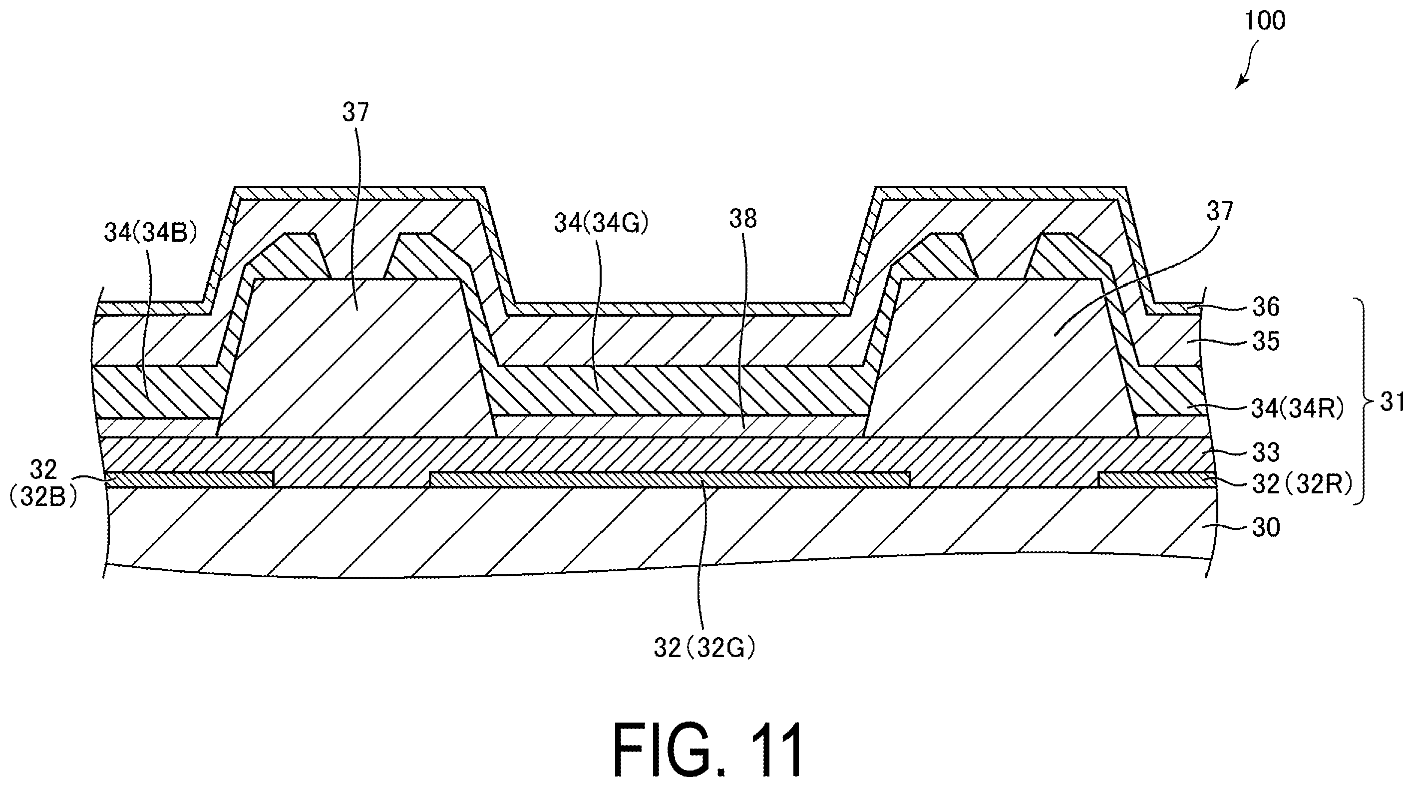 Patent US12581805 Figure 14 – Display device and method for manufacturing display device