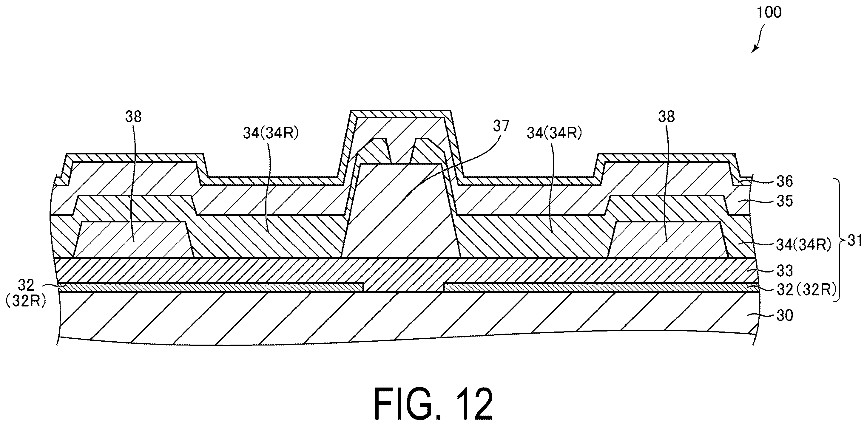 Patent US12581805 Figure 15 – Display device and method for manufacturing display device