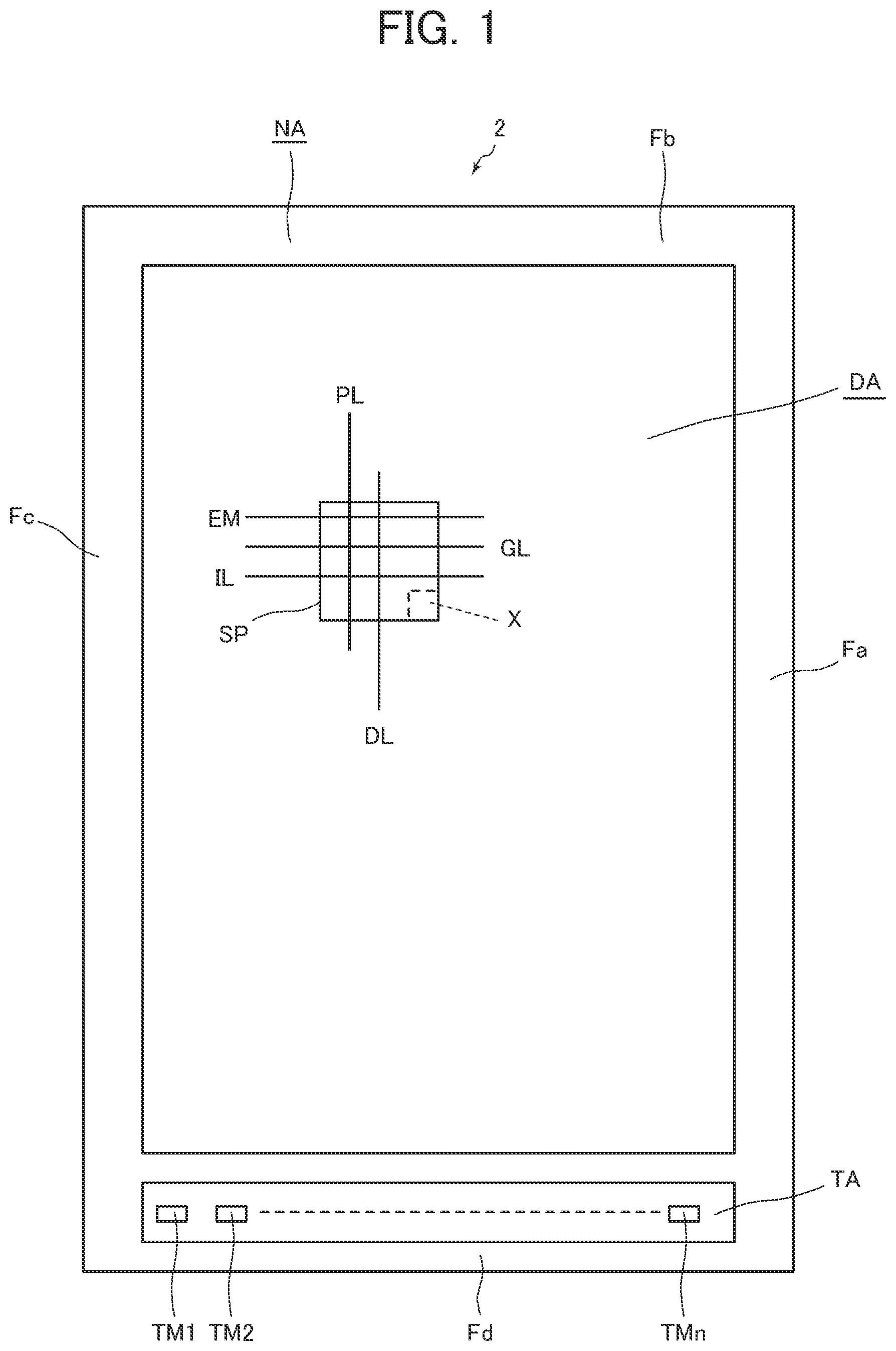 Patent US12581809 Figure 1 – Display device and display device production method that prevents deterioration in display performance