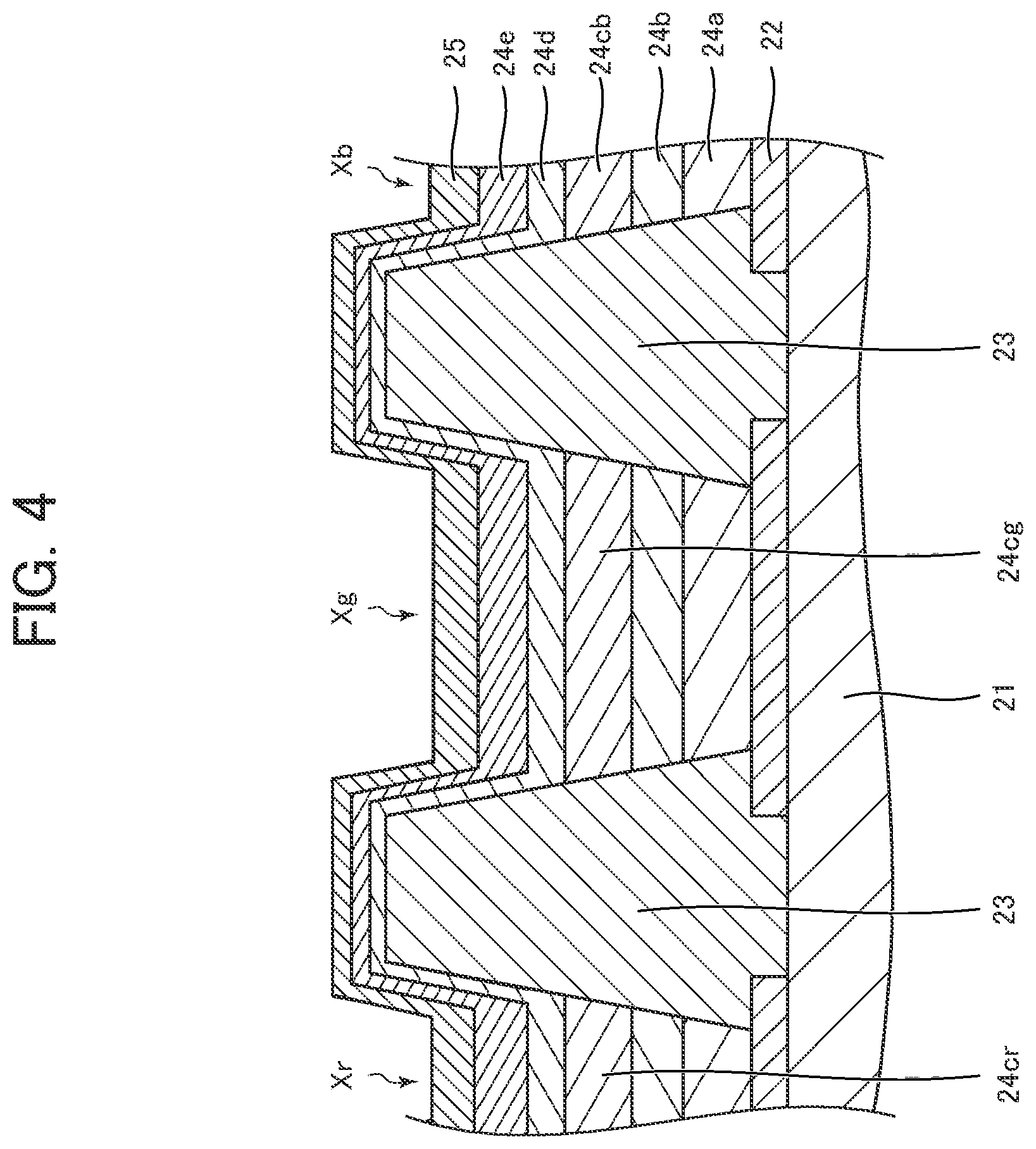 Patent US12581809 Figure 4 – Display device and display device production method that prevents deterioration in display performance