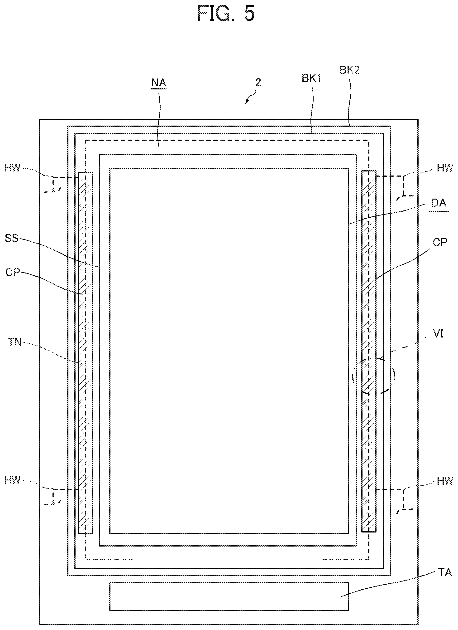 Patent US12581809 Figure 5 – Display device and display device production method that prevents deterioration in display performance