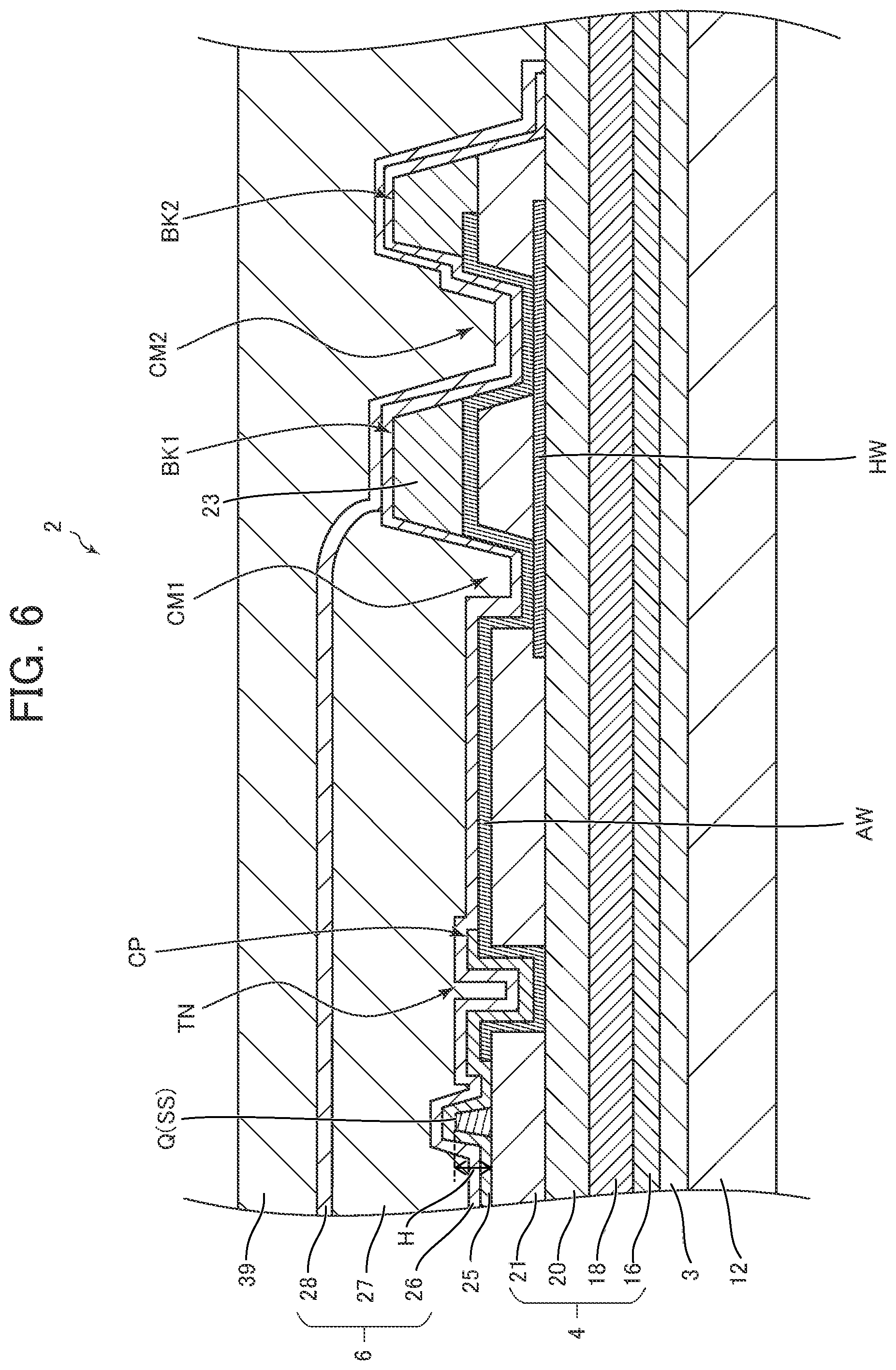 Patent US12581809 Figure 6 – Display device and display device production method that prevents deterioration in display performance