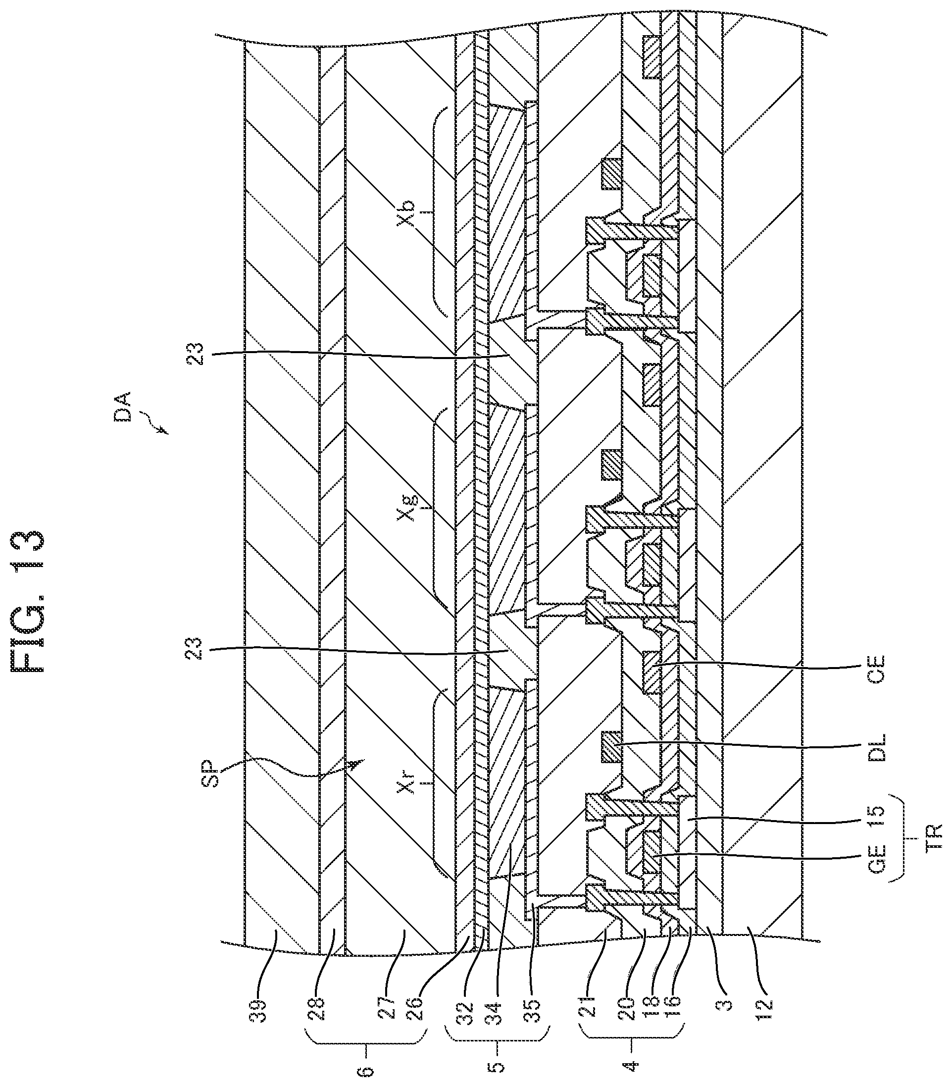 Patent US12581809 Figure 13 – Display device and display device production method that prevents deterioration in display performance