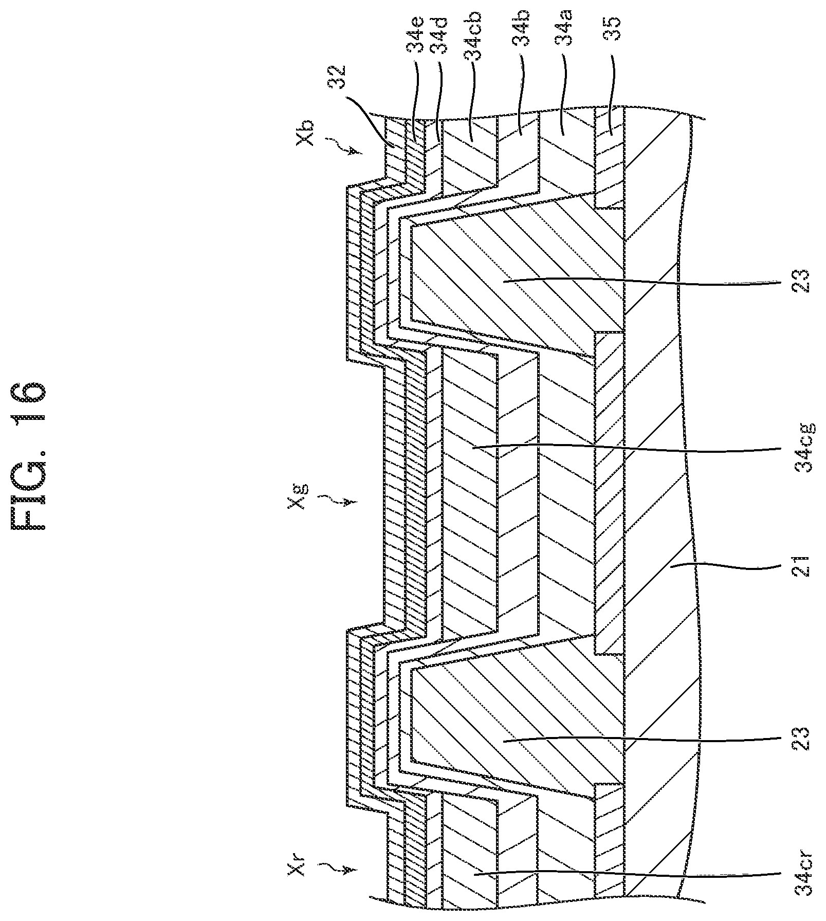 Patent US12581809 Figure 16 – Display device and display device production method that prevents deterioration in display performance