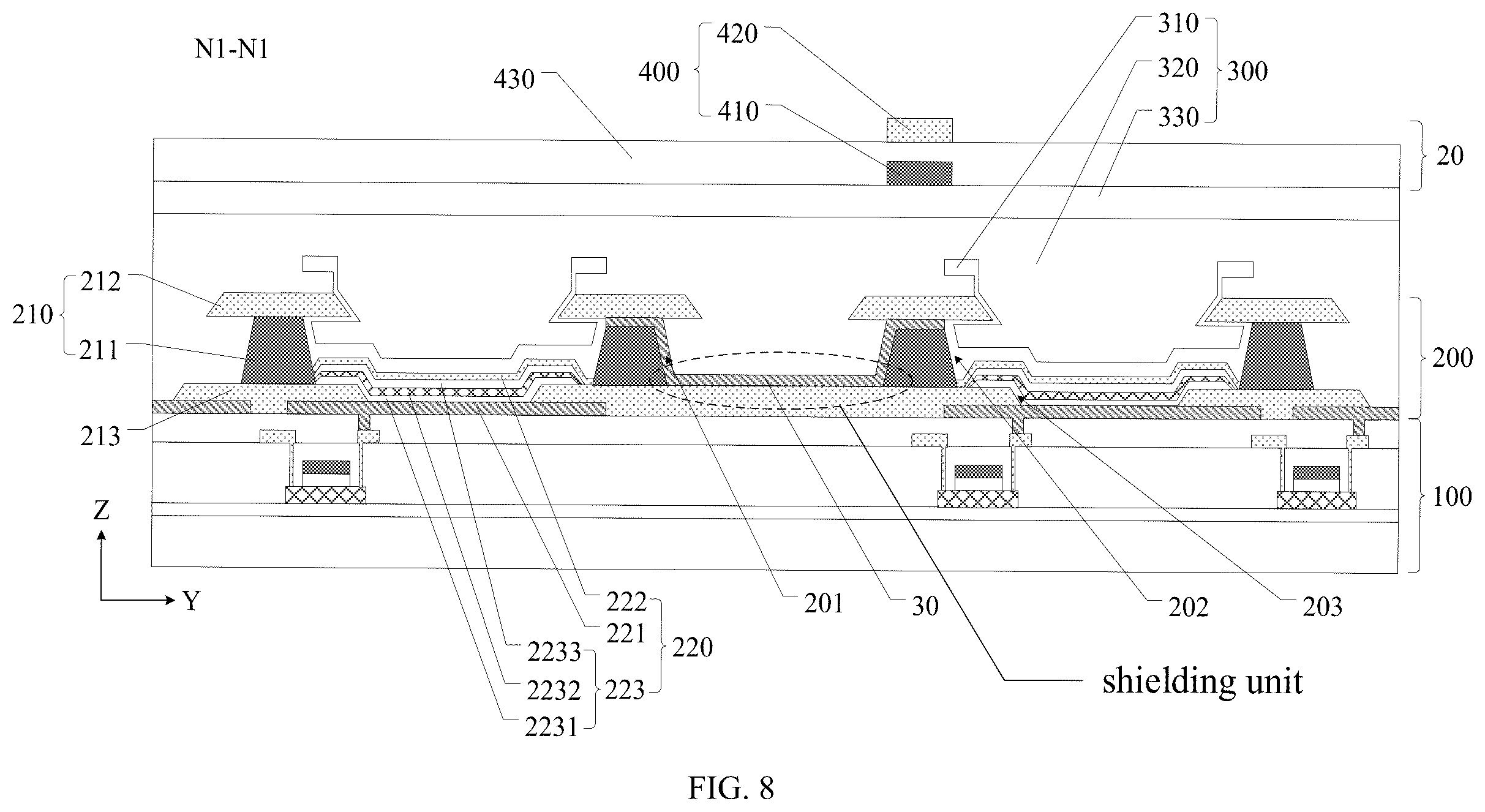 Patent US12581811 Figure 8 – Display panel and display device
