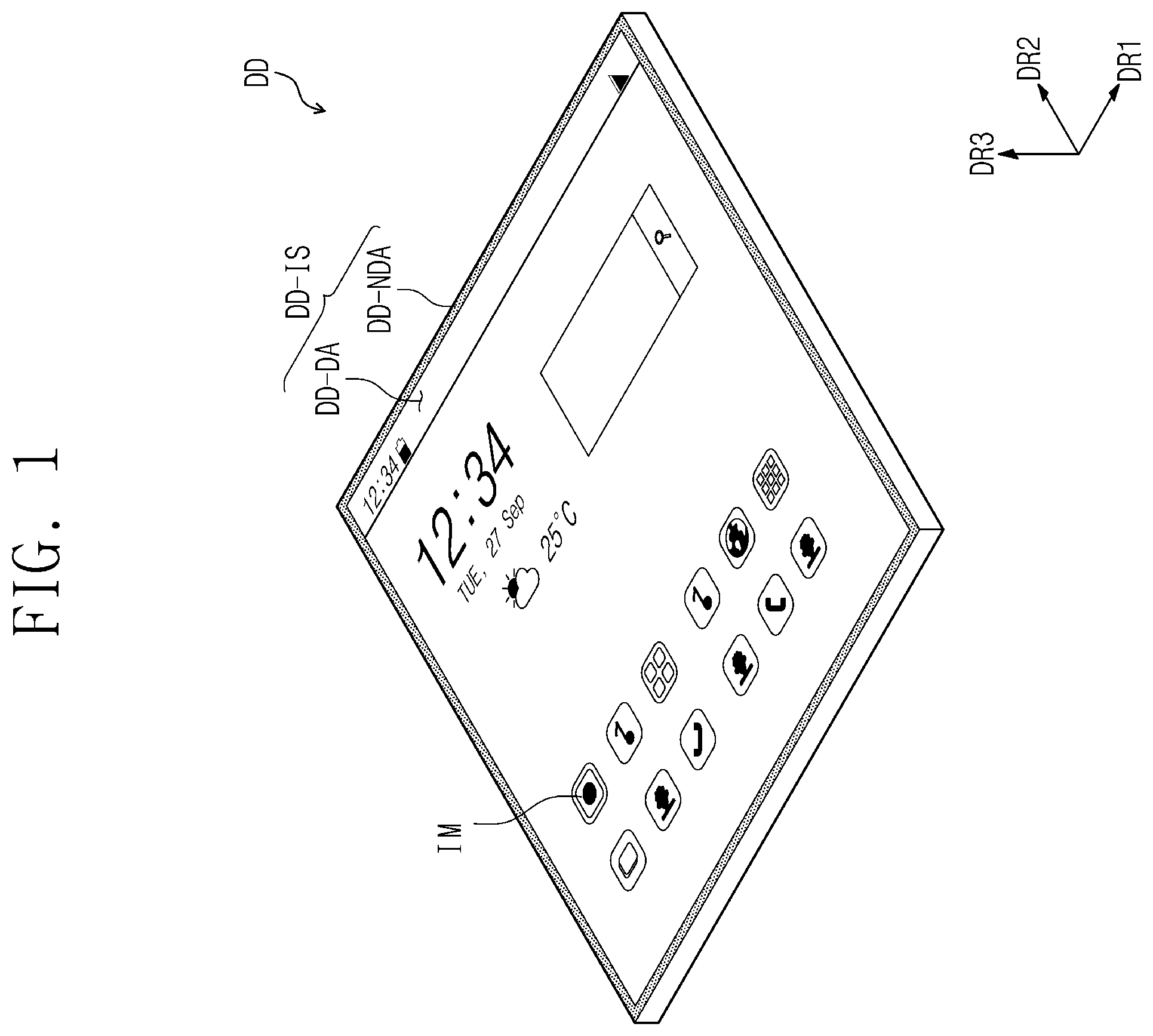 Patent US12581817 — Display device including input sensor with increased sensitivity — Figure 1
