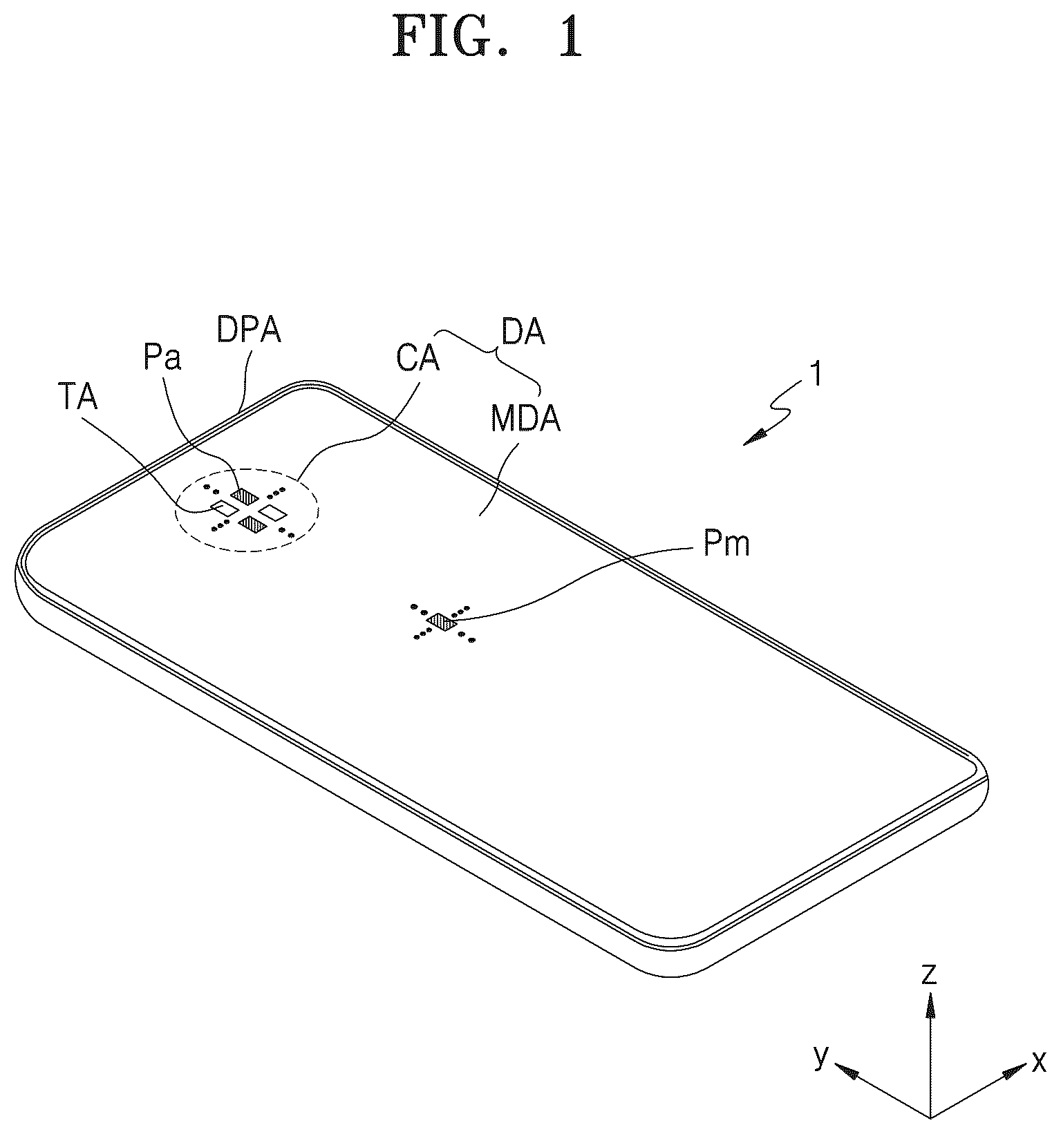 Patent US12581824 Figure 1 – Display device