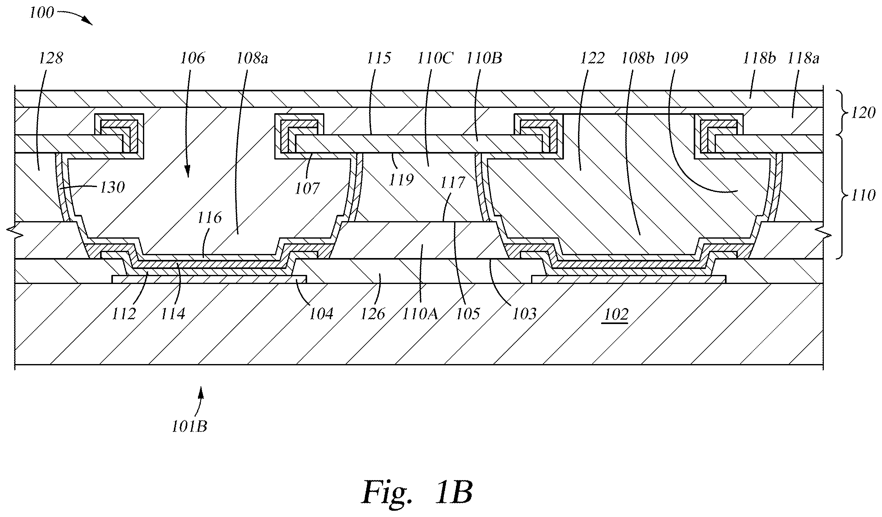 Patent US12581825 Figure 2 – Conductive oxide overhang structures for OLED devices