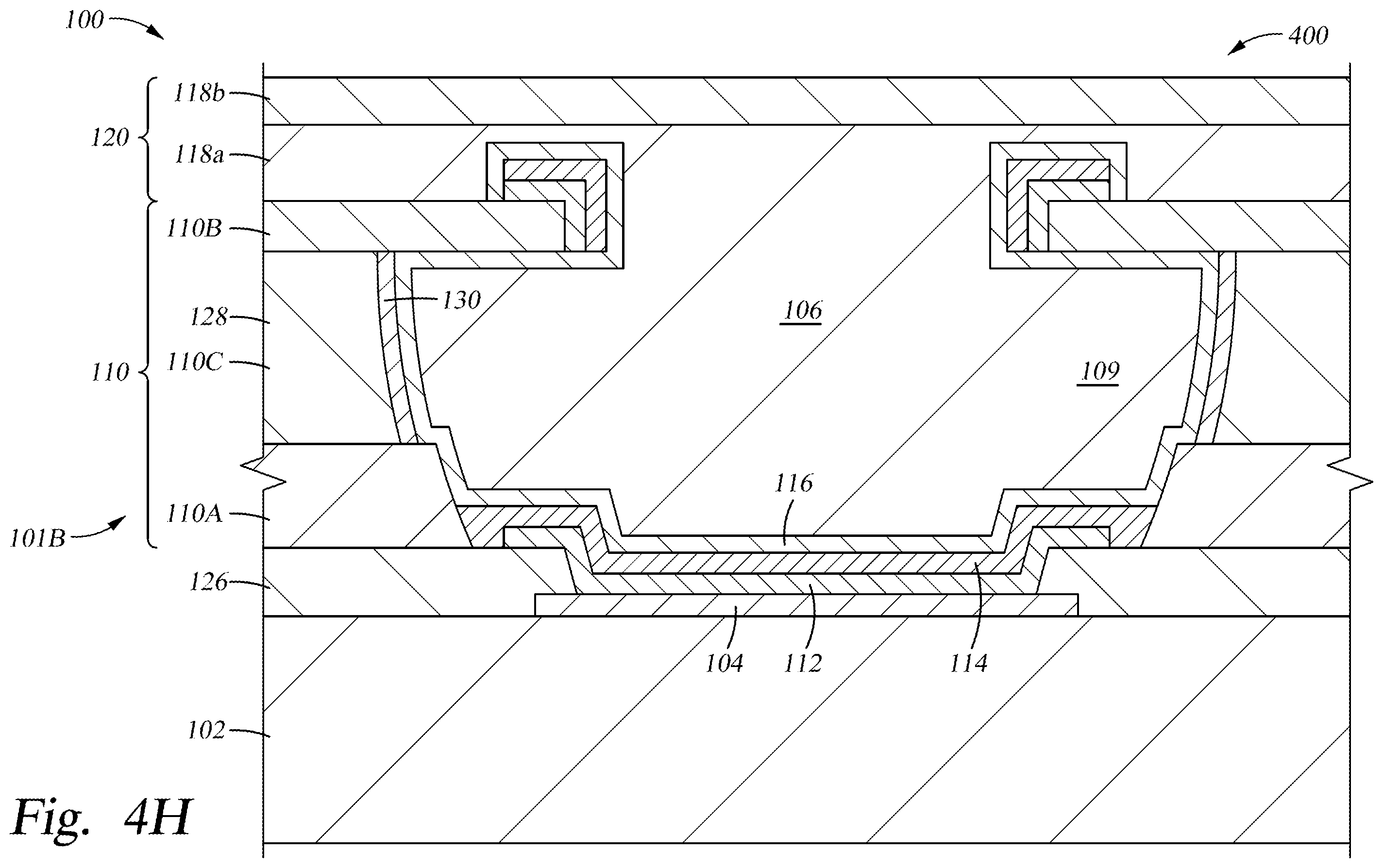 Patent US12581825 Figure 14 – Conductive oxide overhang structures for OLED devices