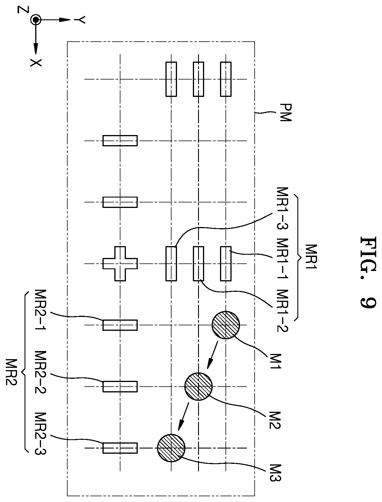 Patent US12581826 Figure 9 – Light-emitting device and a method of manufacturing a light-emitting device in which material is deposited on first and second areas of a substrate