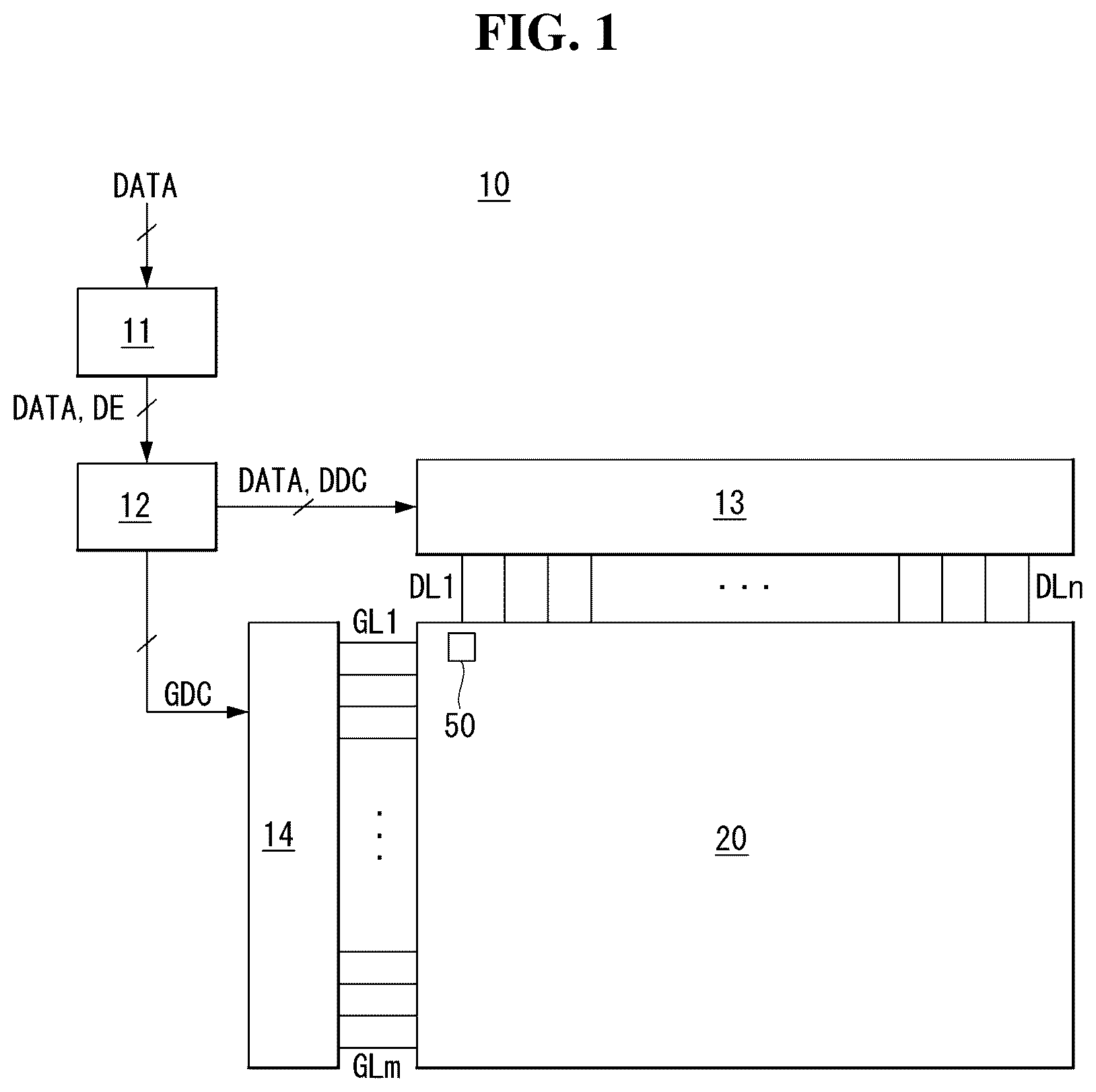Patent US12581827 Figure 1 – Organic light emitting display device