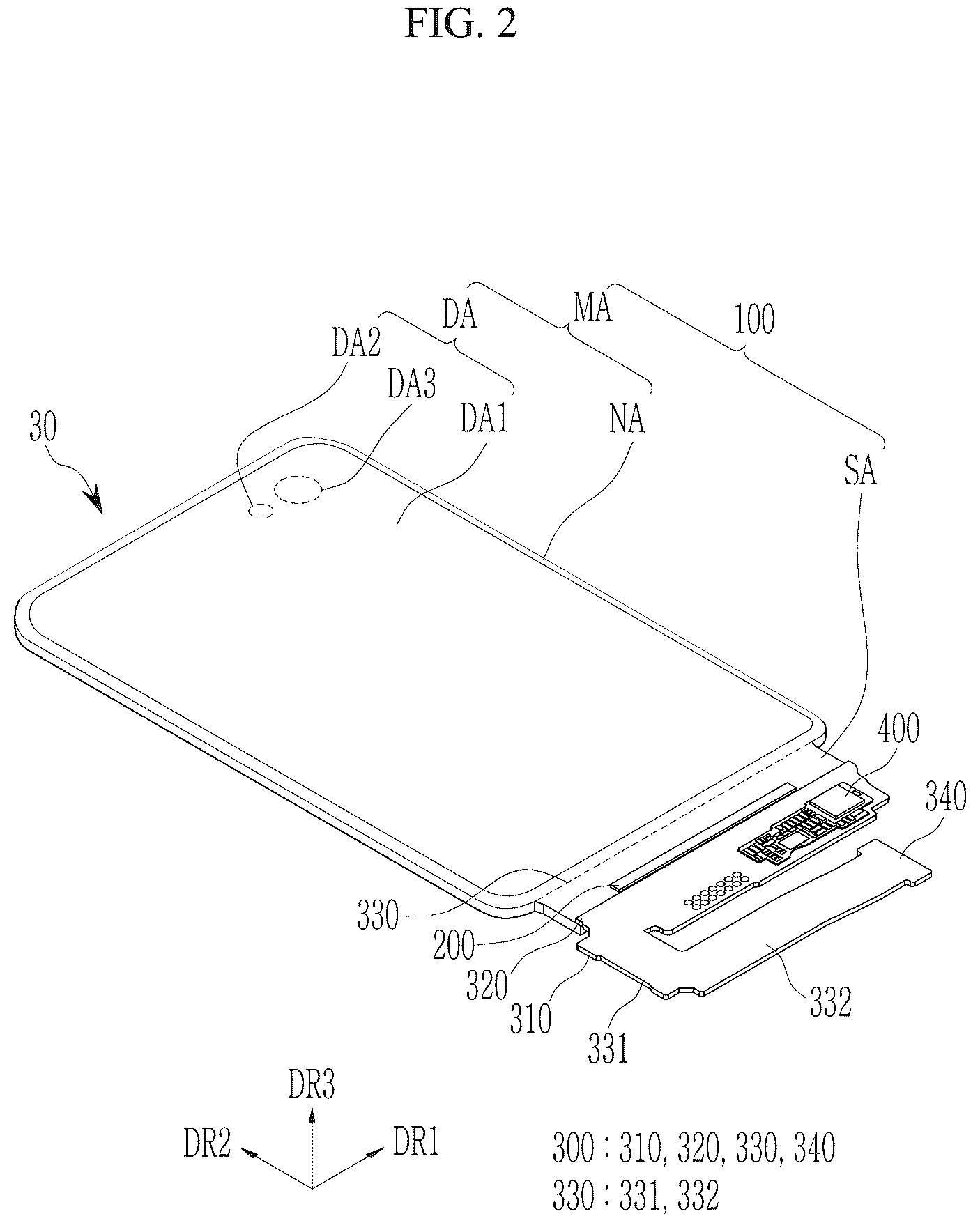 Patent US12581829 Figure 2 – Display device