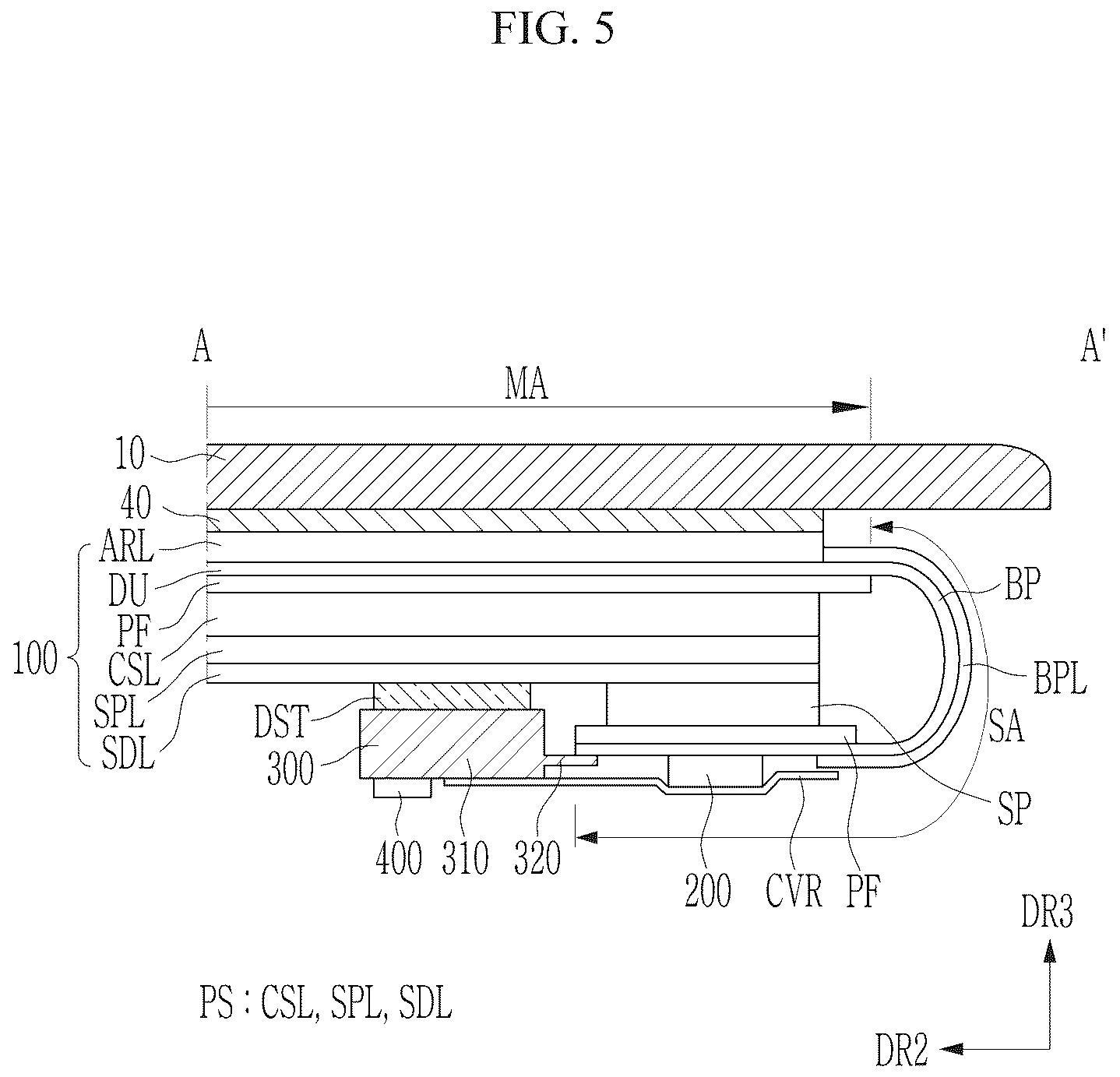 Patent US12581829 Figure 5 – Display device
