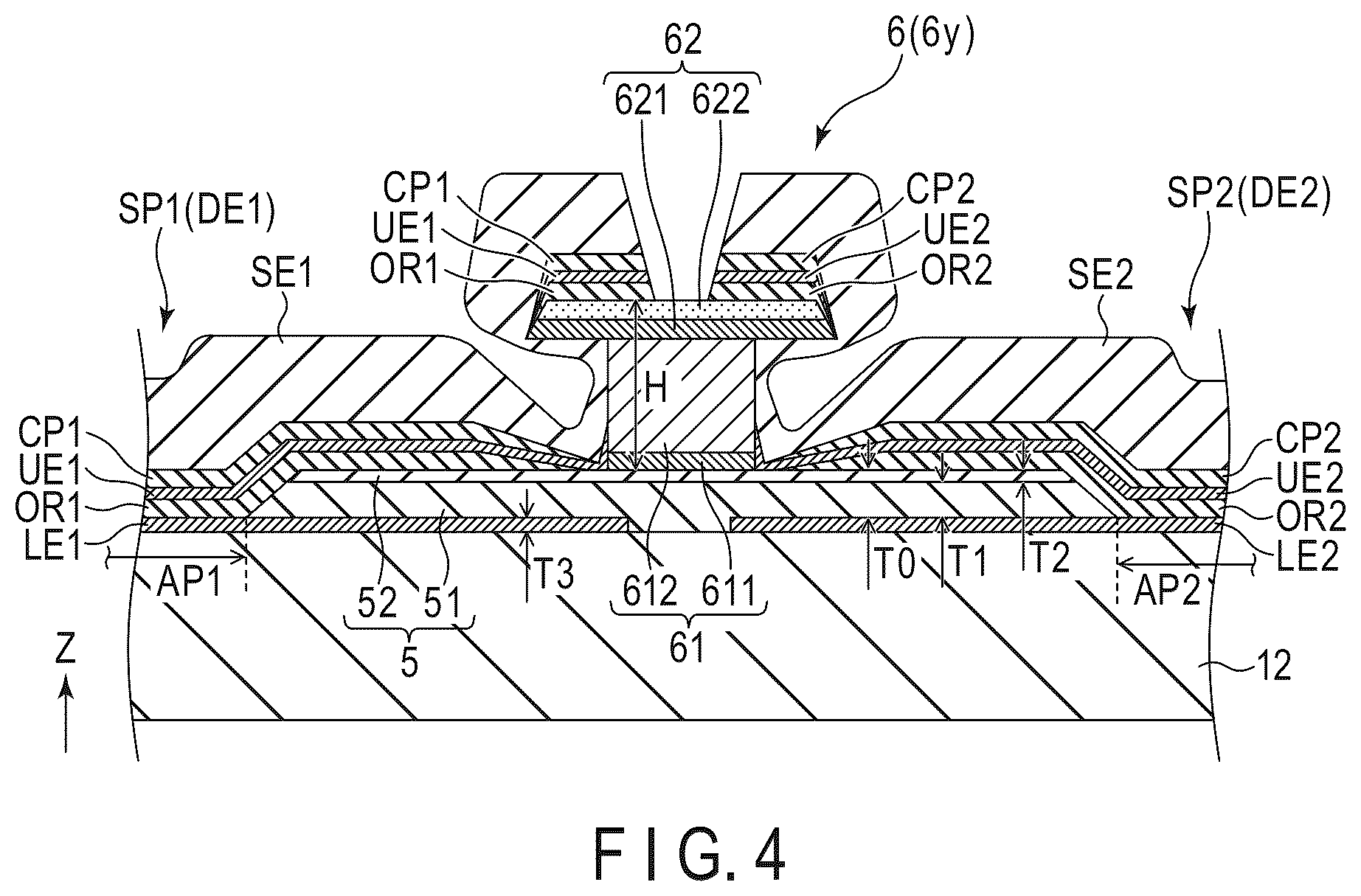 Patent US12581831 Figure 4 – Display device and manufacturing method thereof