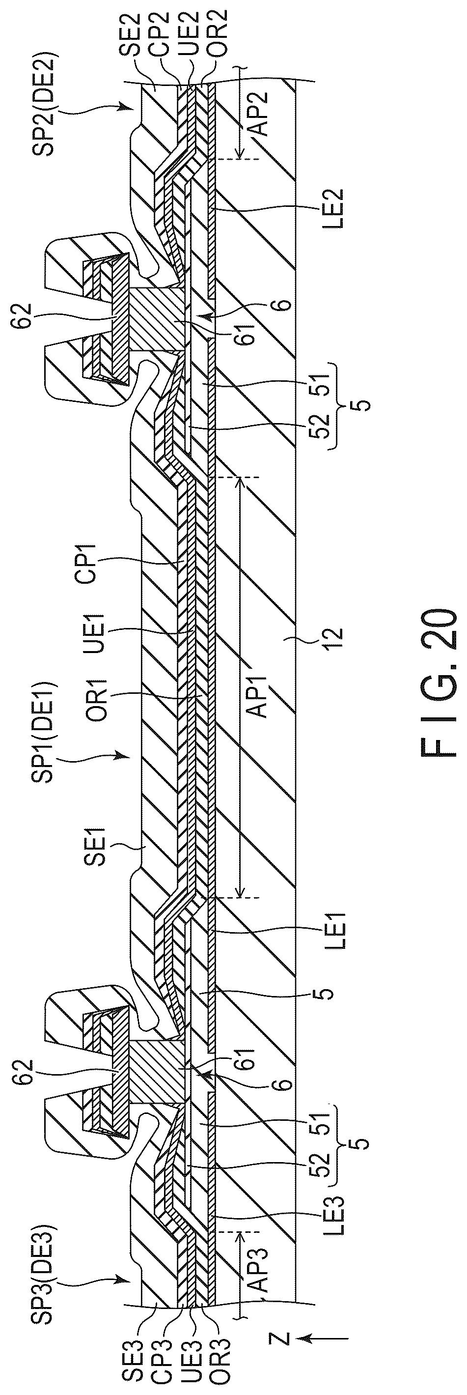 Patent US12581831 Figure 15 – Display device and manufacturing method thereof