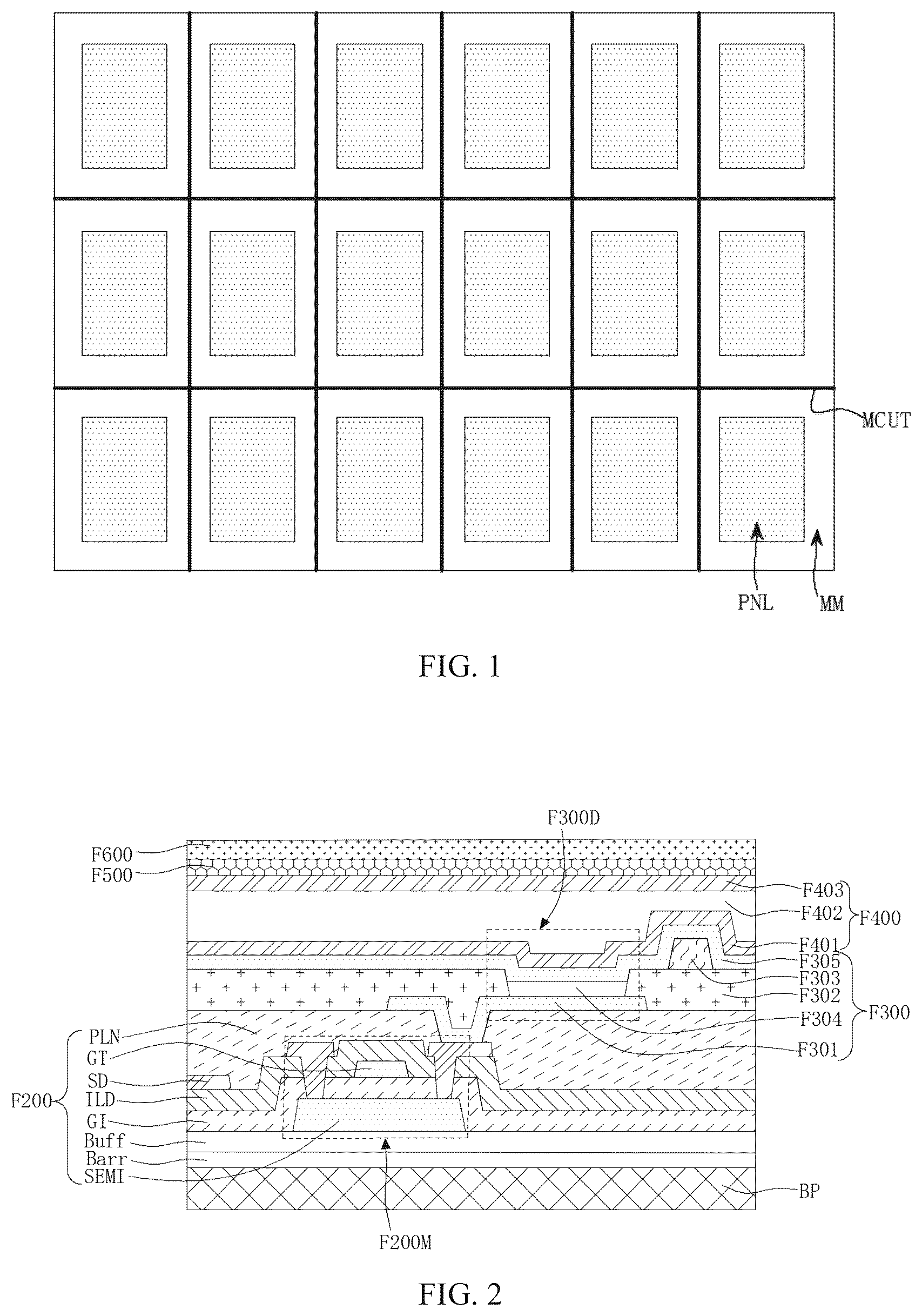 Patent US12581832 Figure 1 – Display panel and motherboard structure, display device