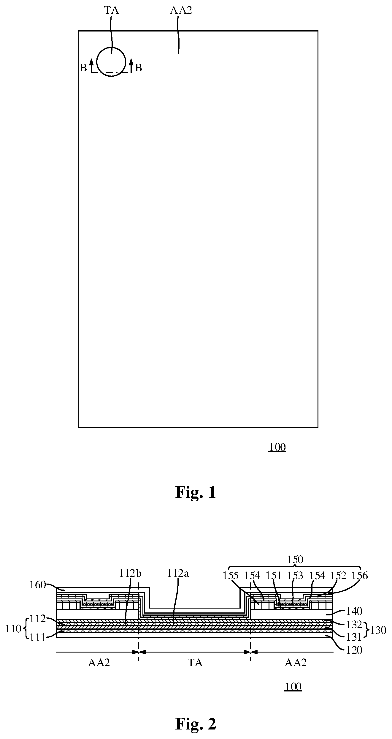 Patent US12581835 Figure 1 – Display panel
